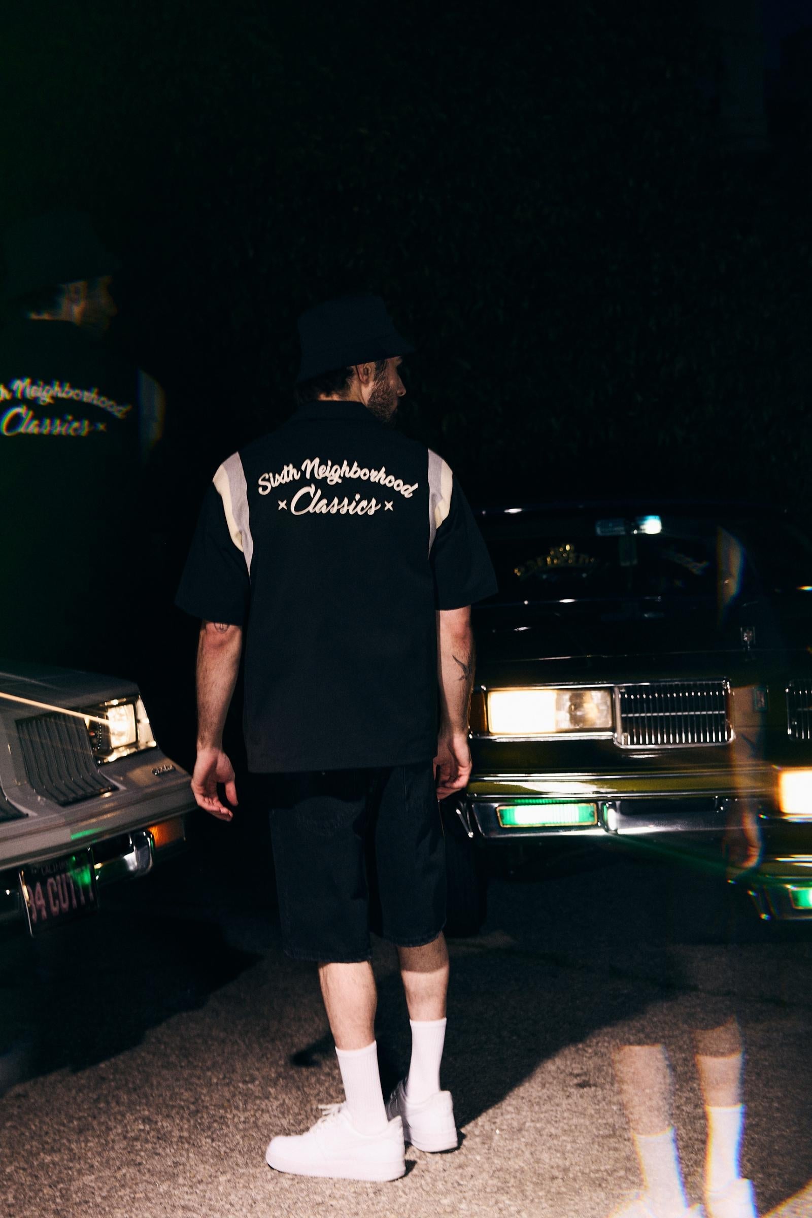 "In My Lane" Boxy Woven Shirt Black