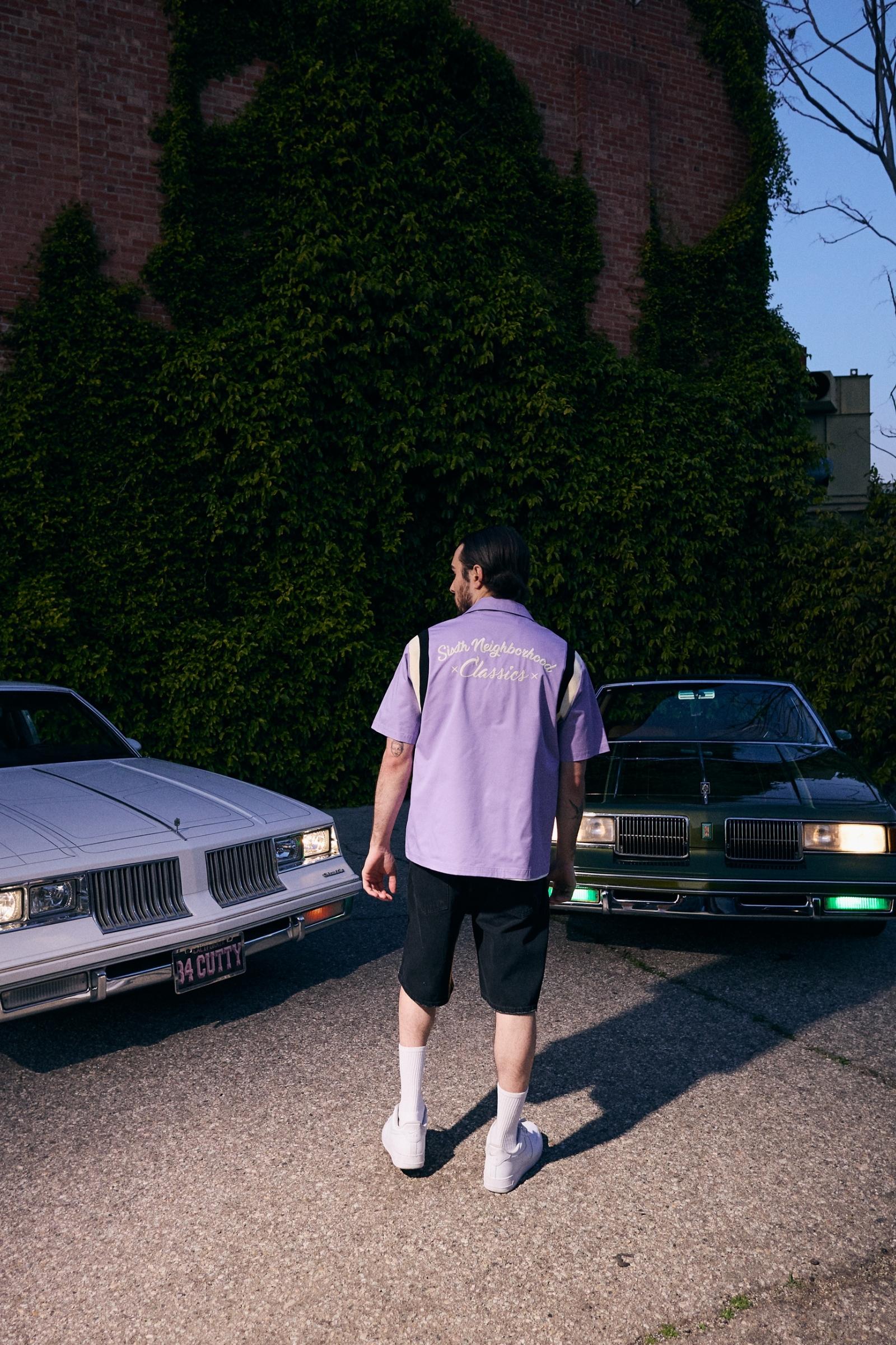 "In My Lane" Boxy Woven Shirt Purple