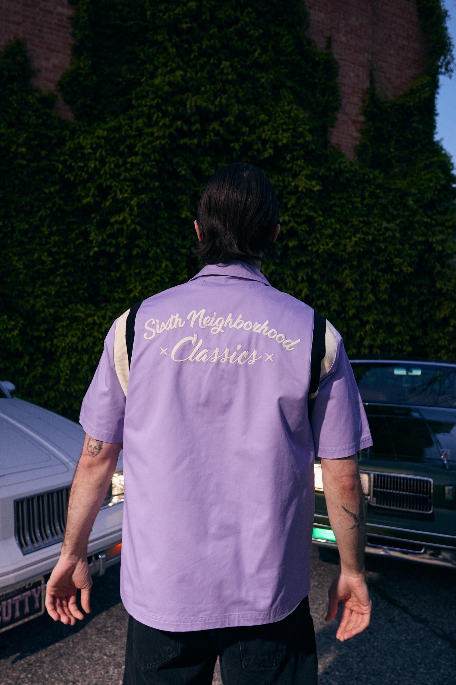 "In My Lane" Boxy Woven Shirt Purple