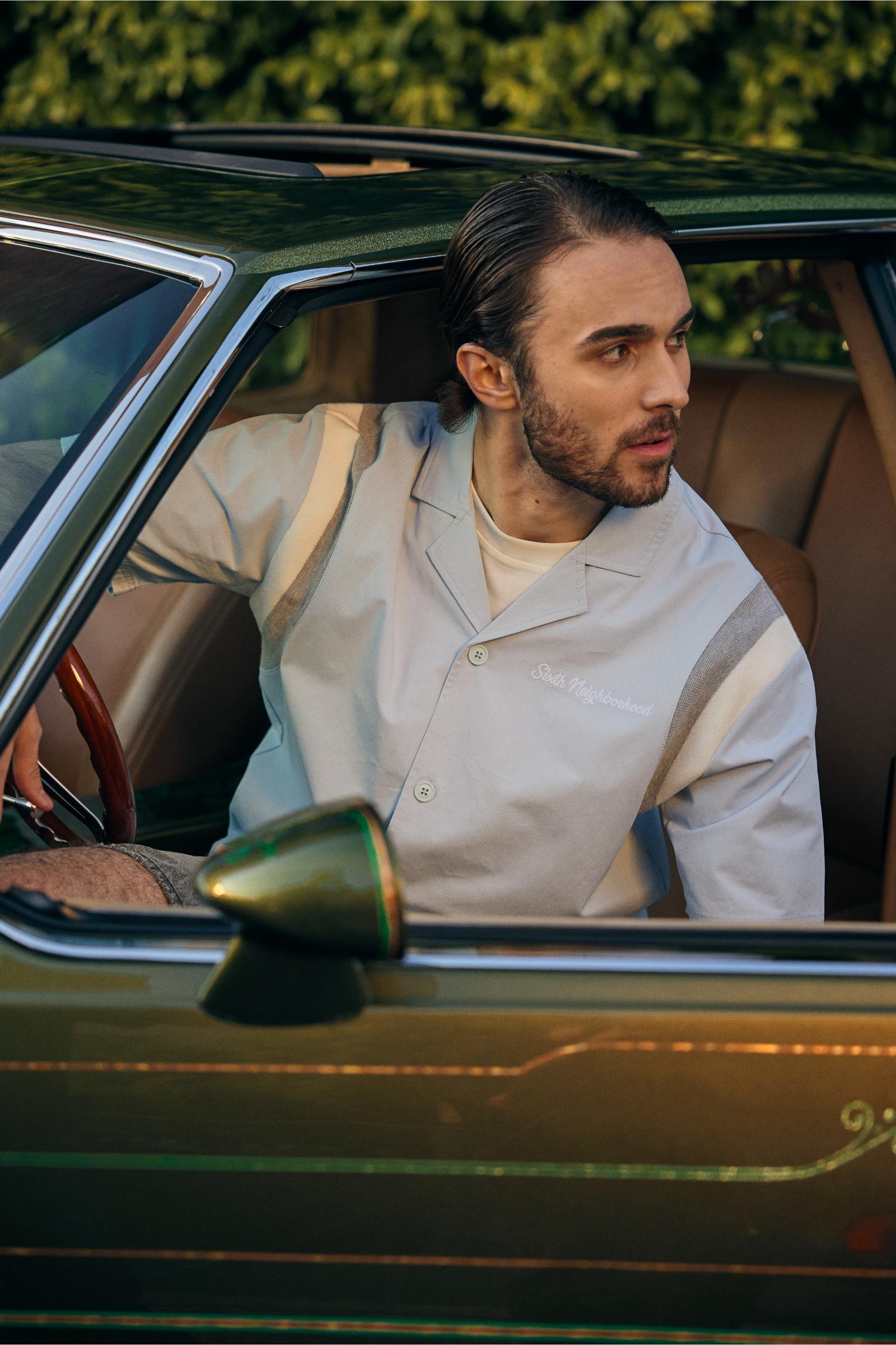 "In My Lane" Woven Shirt Blue