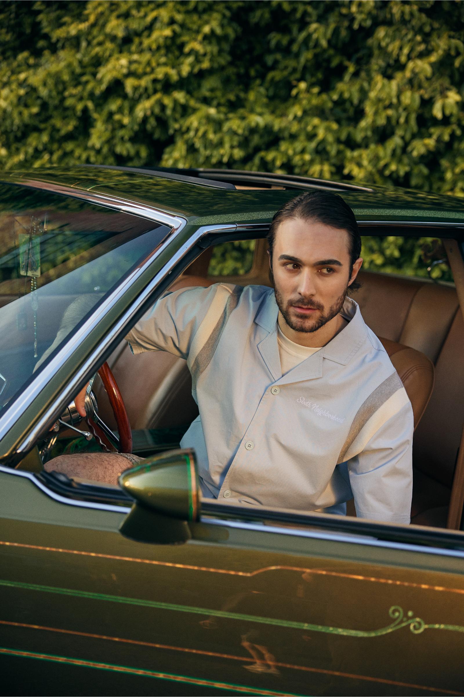 "In My Lane" Woven Shirt Blue