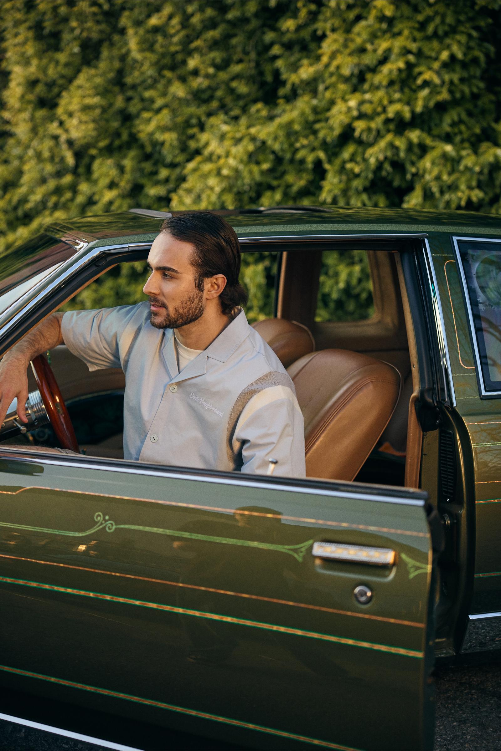 "In My Lane" Woven Shirt Blue