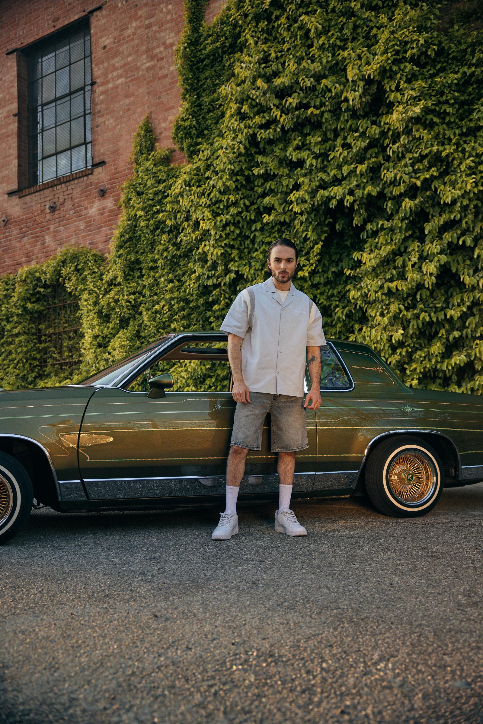 "In My Lane" Woven Shirt Blue