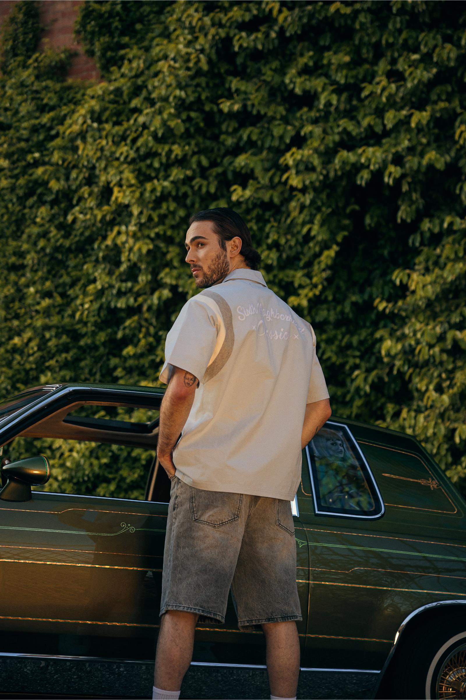 "In My Lane" Woven Shirt Blue