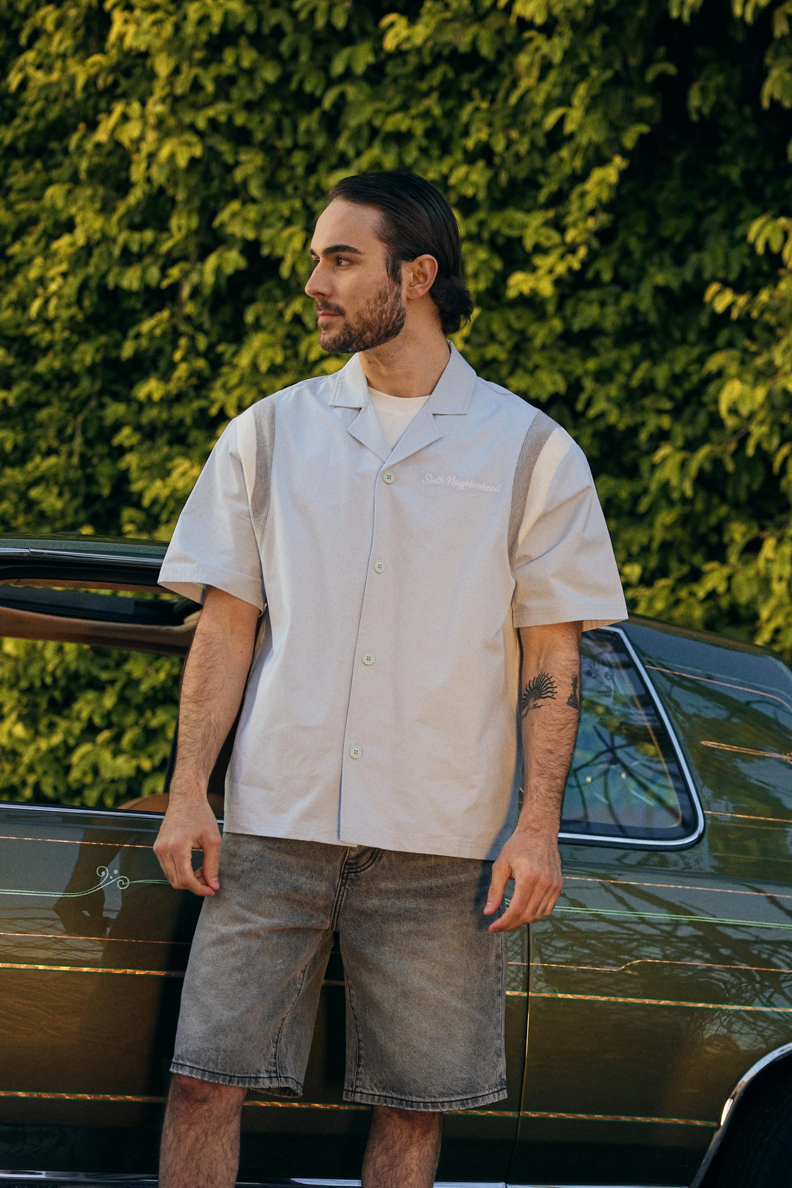 "In My Lane" Woven Shirt Blue