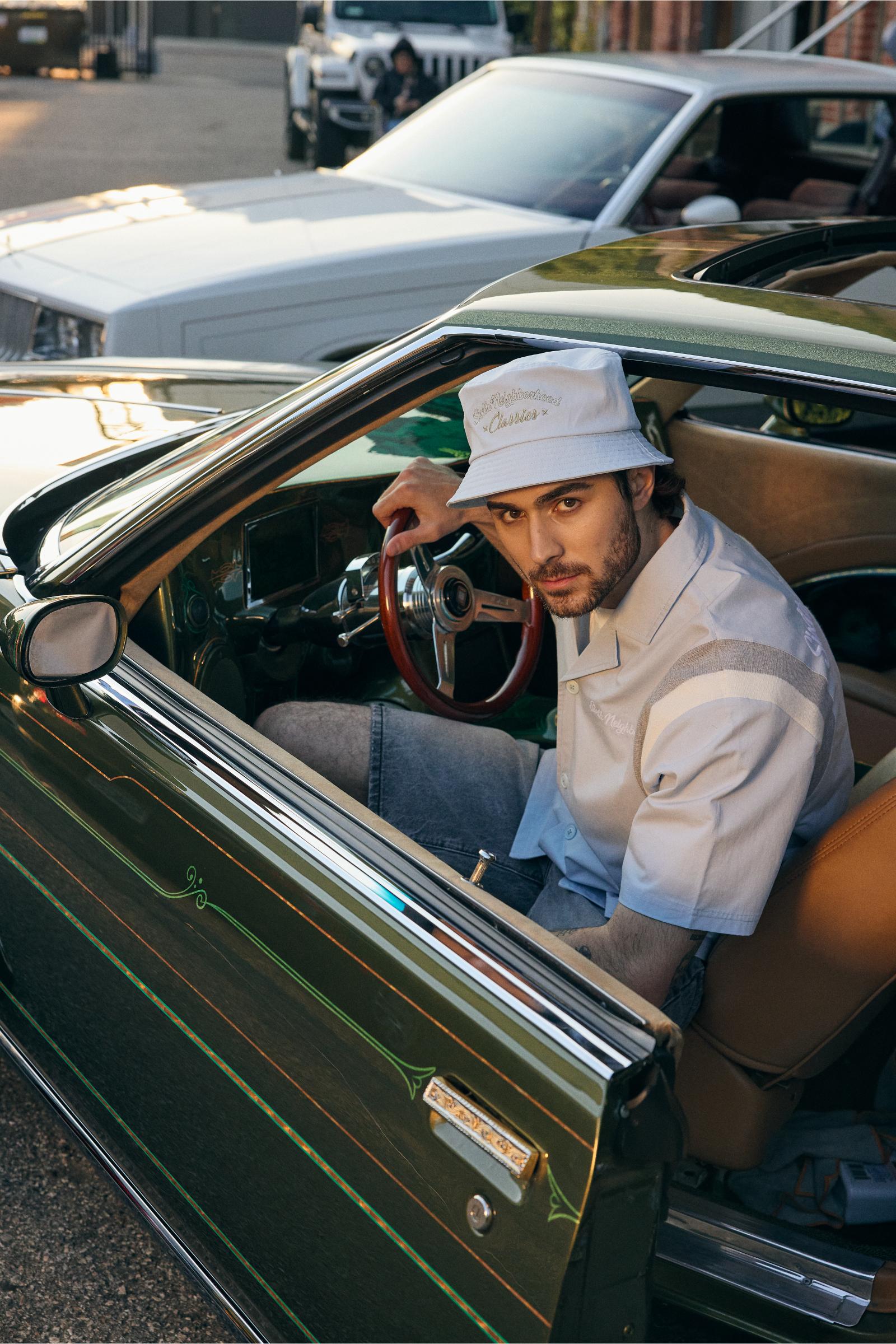 "In My Lane" Woven Shirt Blue