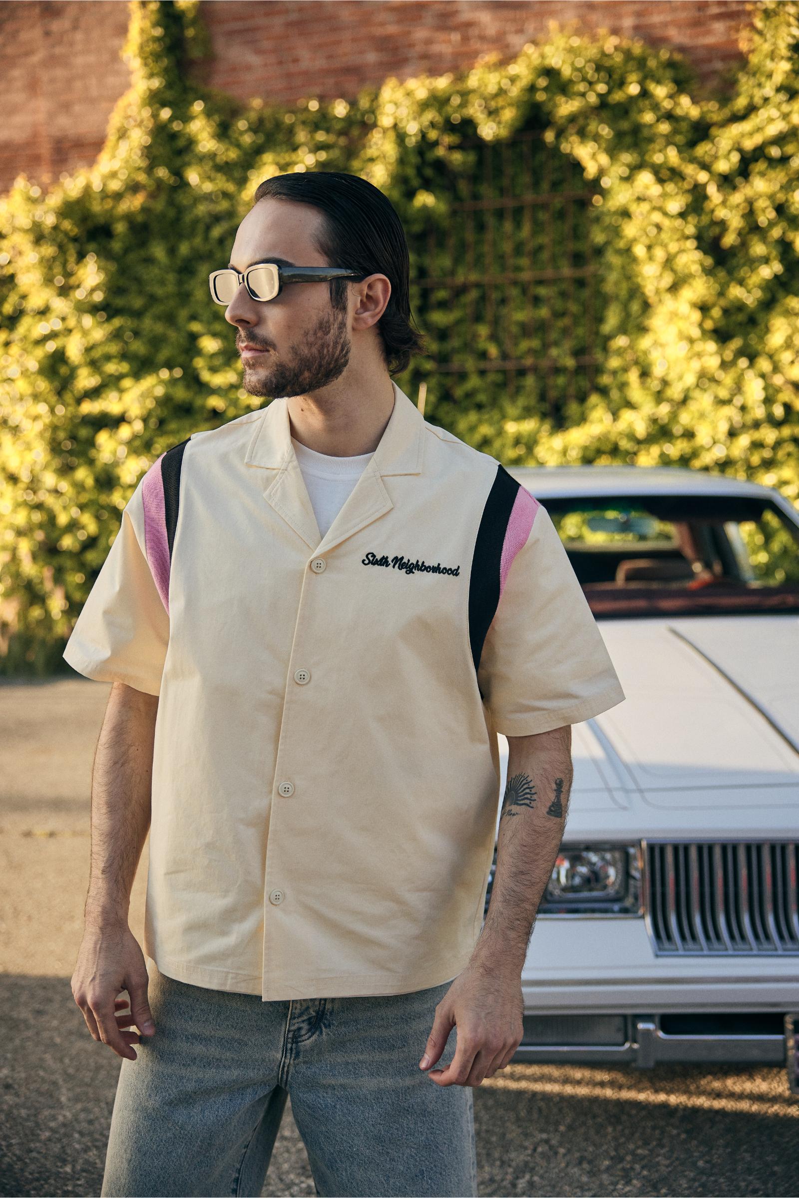 "In My Lane" Boxy Woven Shirt Cream