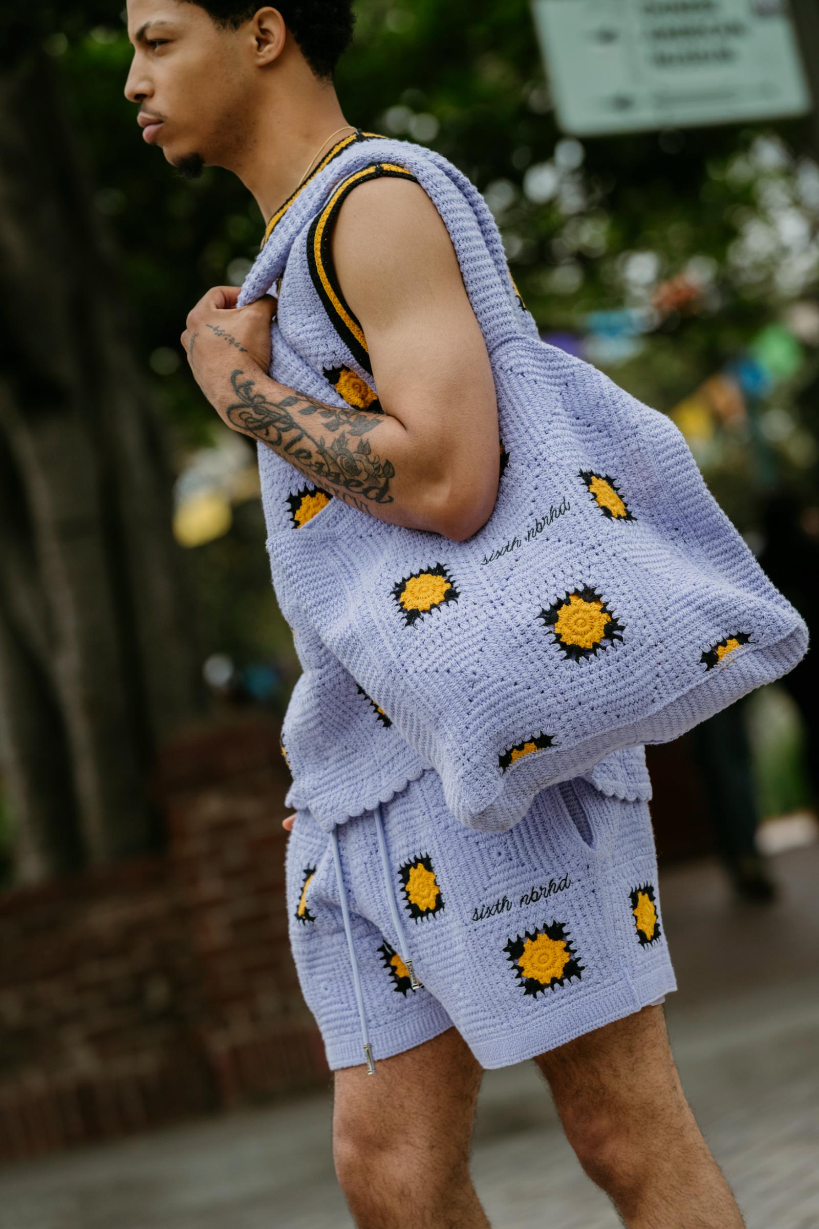 "Handmade" Knit Shorts Lavender