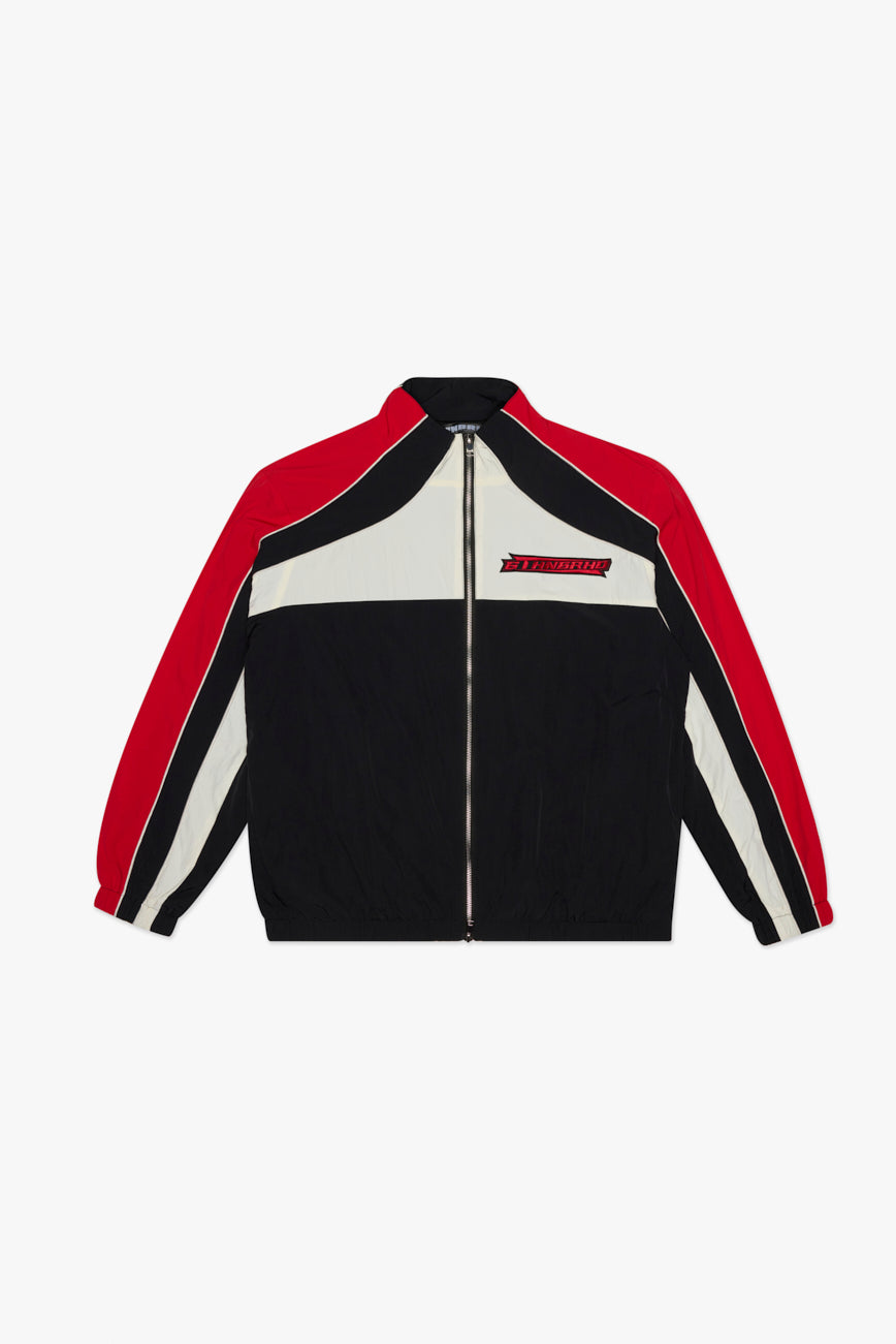 "TRAIL" NYLON JACKET - BLK/RED