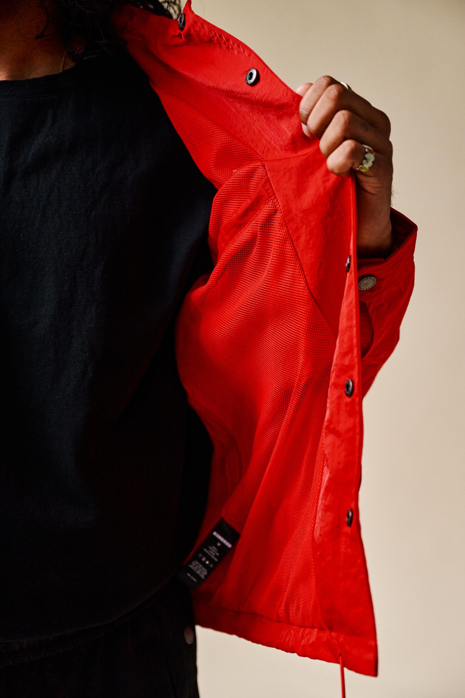 "Slippery" Nylon Jacket Black