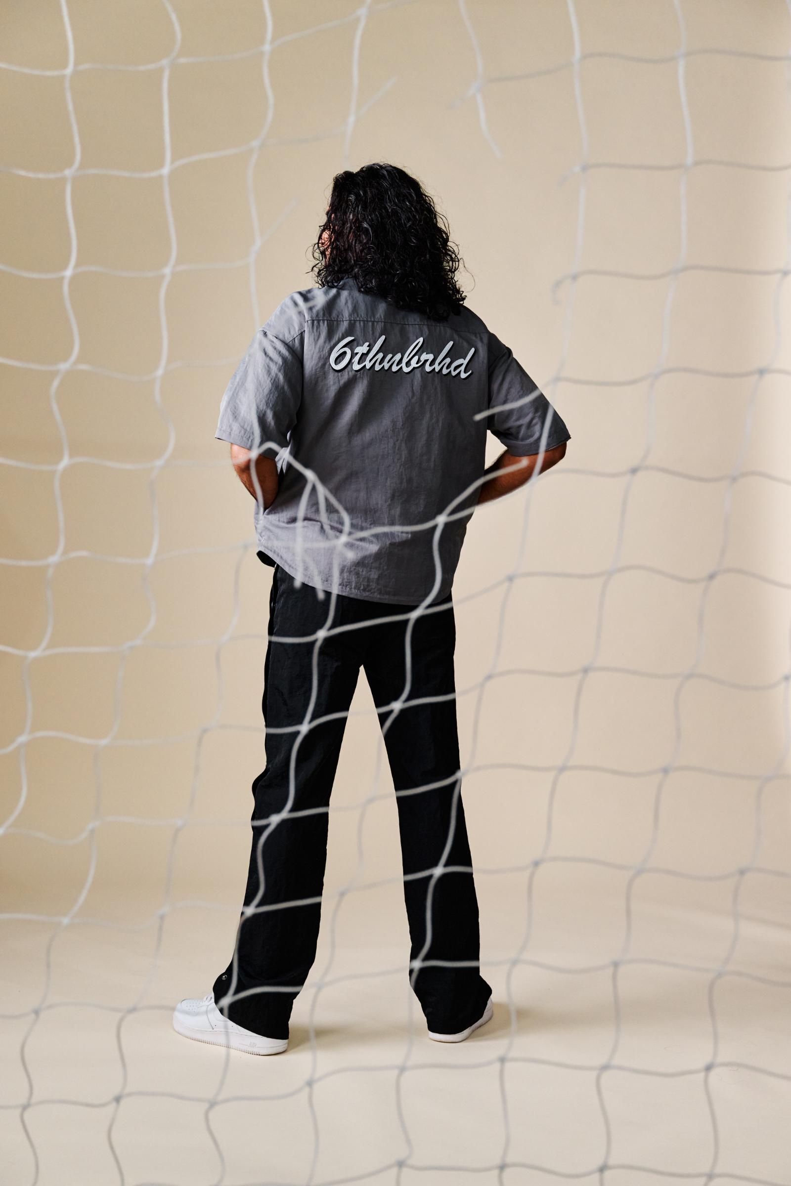 "Sixth Man" Nylon Pants Black