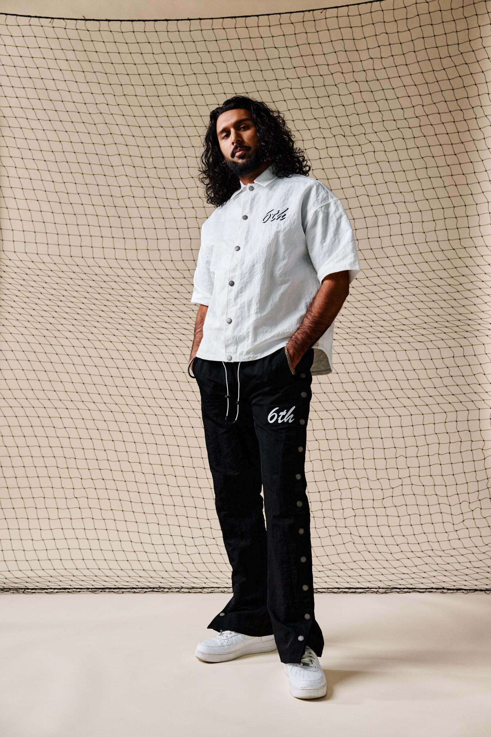 "Sixth Man" Nylon Pants Black