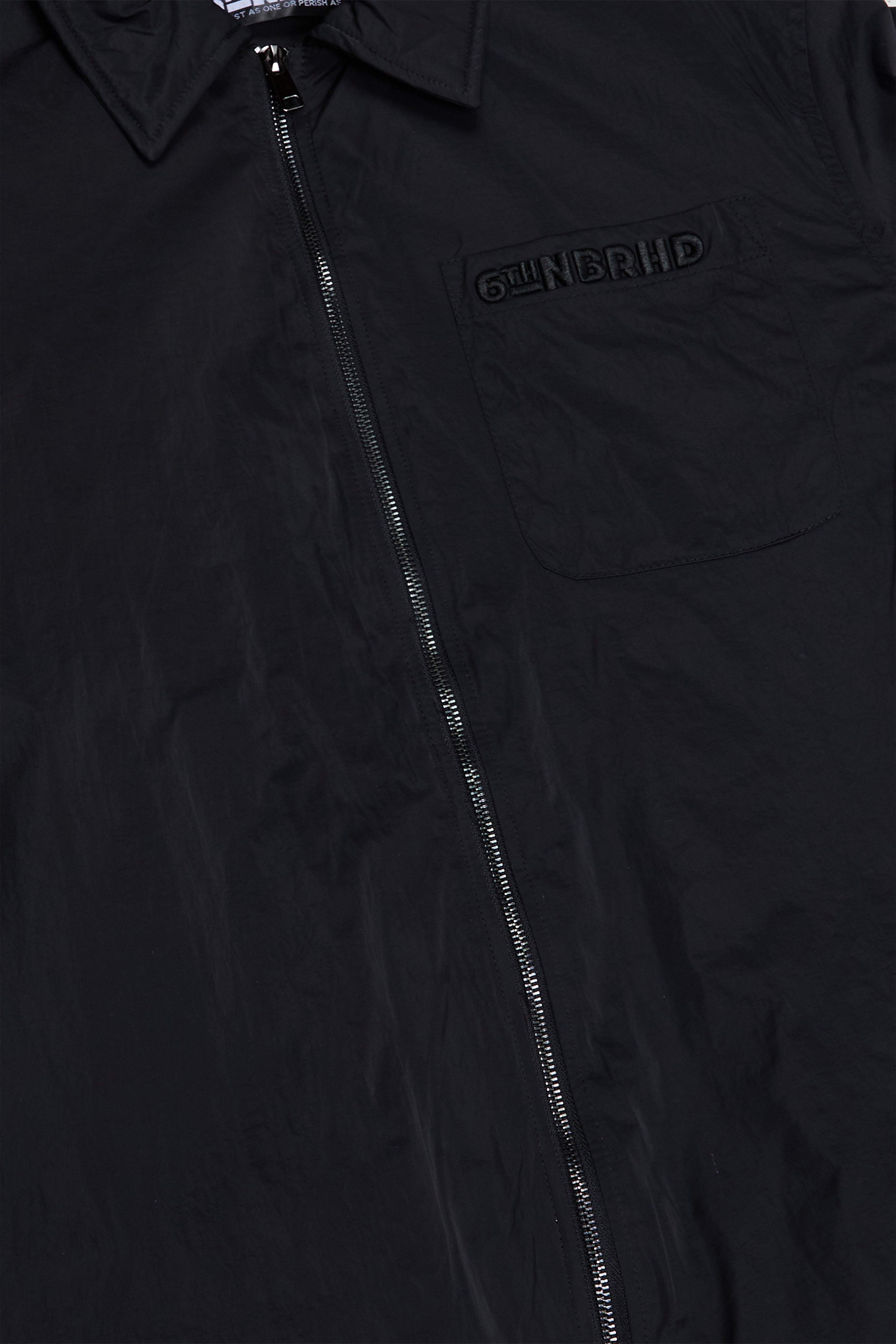 "Slippery" Nylon Jacket Black