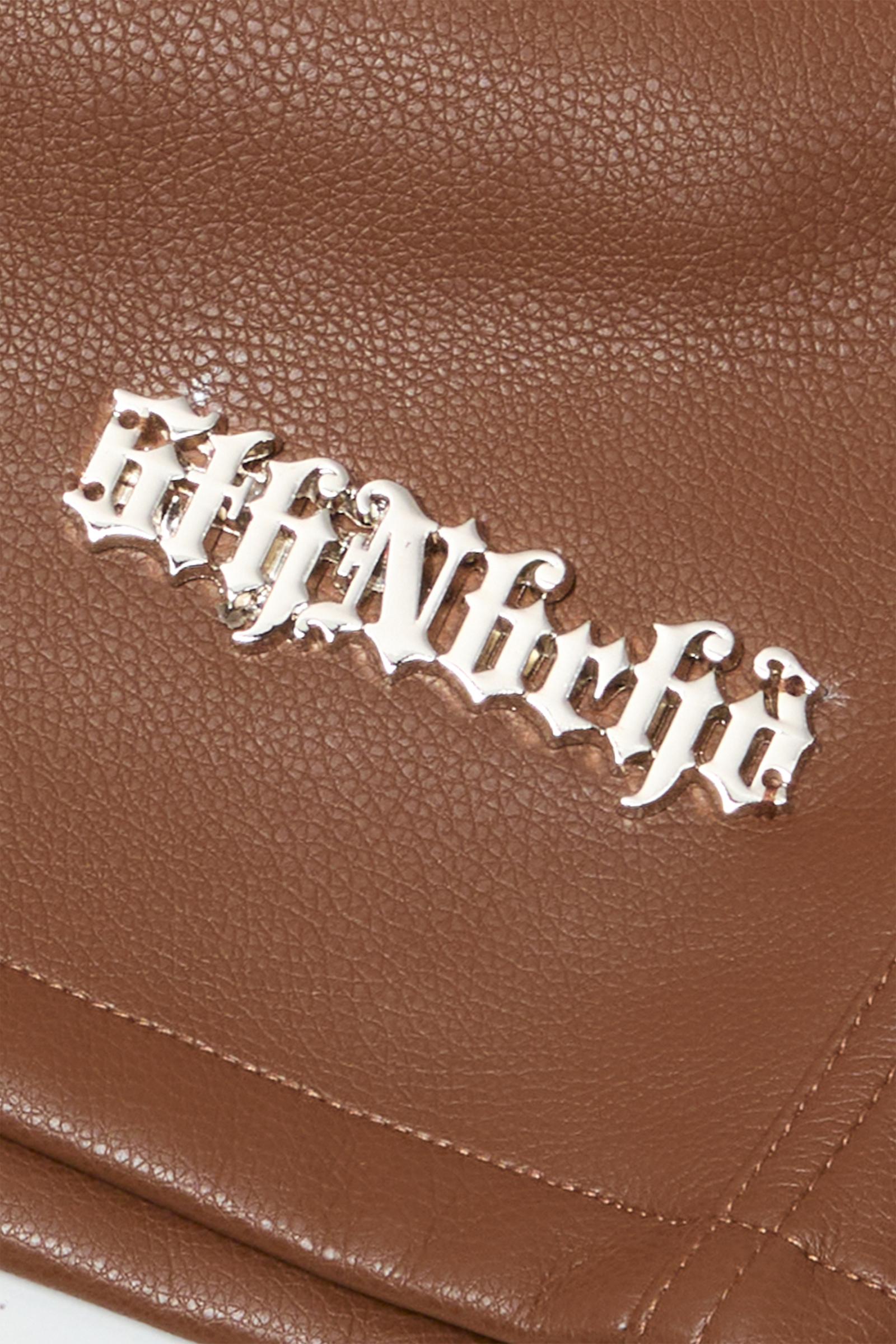 "Global" Leather Shorts Mocha