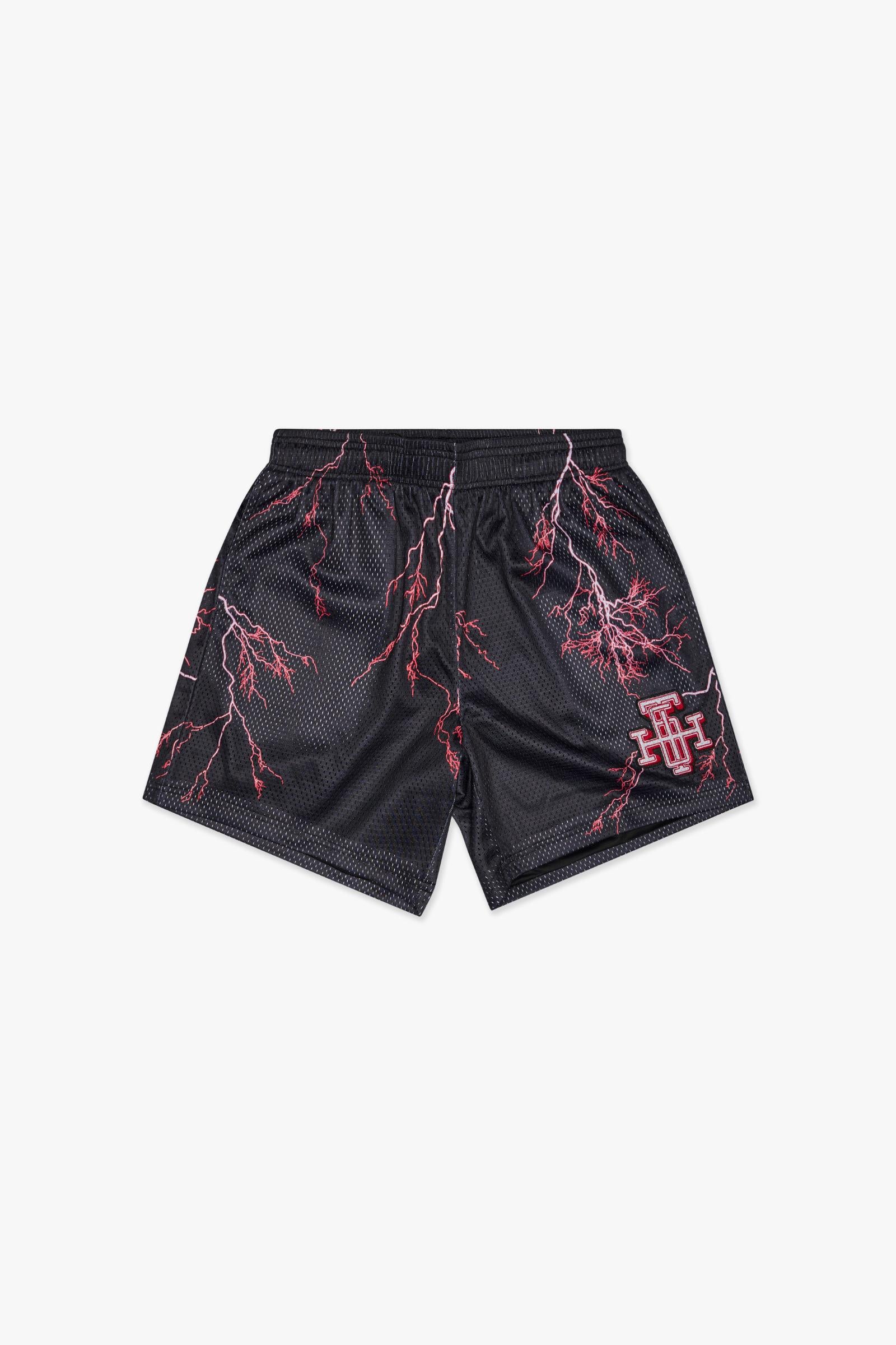"TRY-OUTS" MESH SHORTS - BK RED