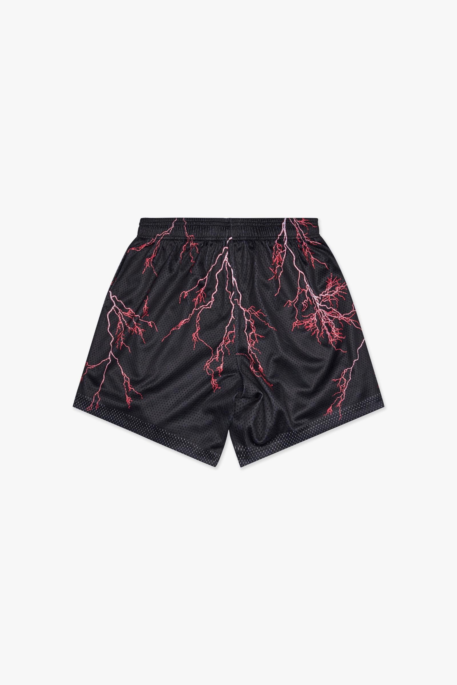 "TRY-OUTS" MESH SHORTS - BK RED