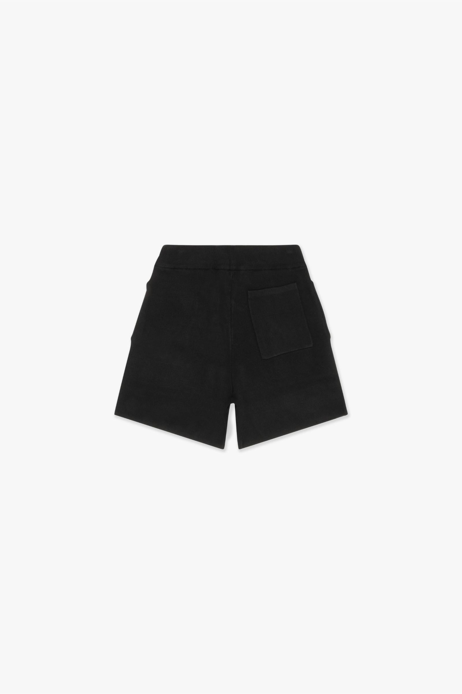 "Waves" Knit Shorts Black