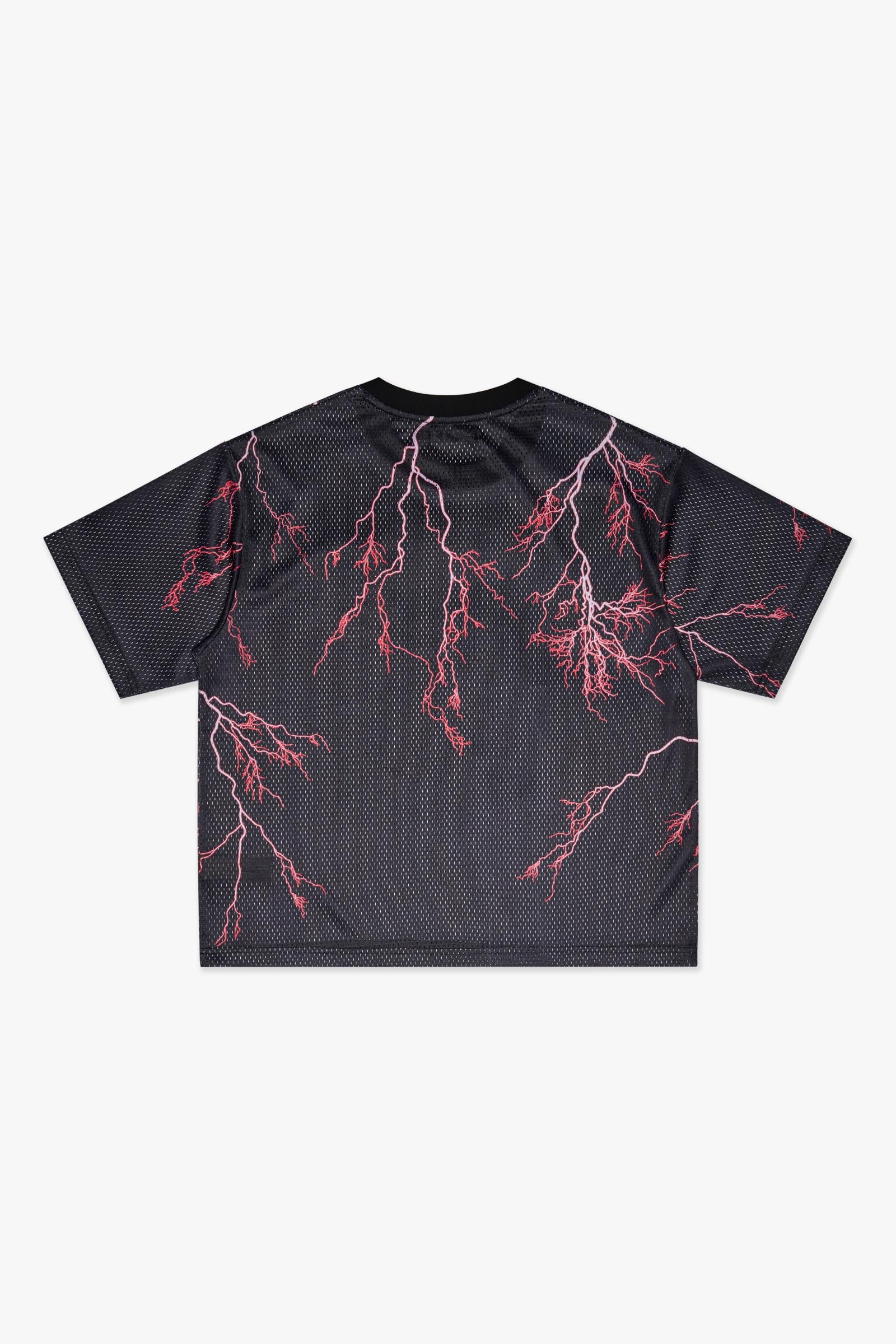 "SCRIMMAGE" BOX-FIT MESH TEE - BK RED