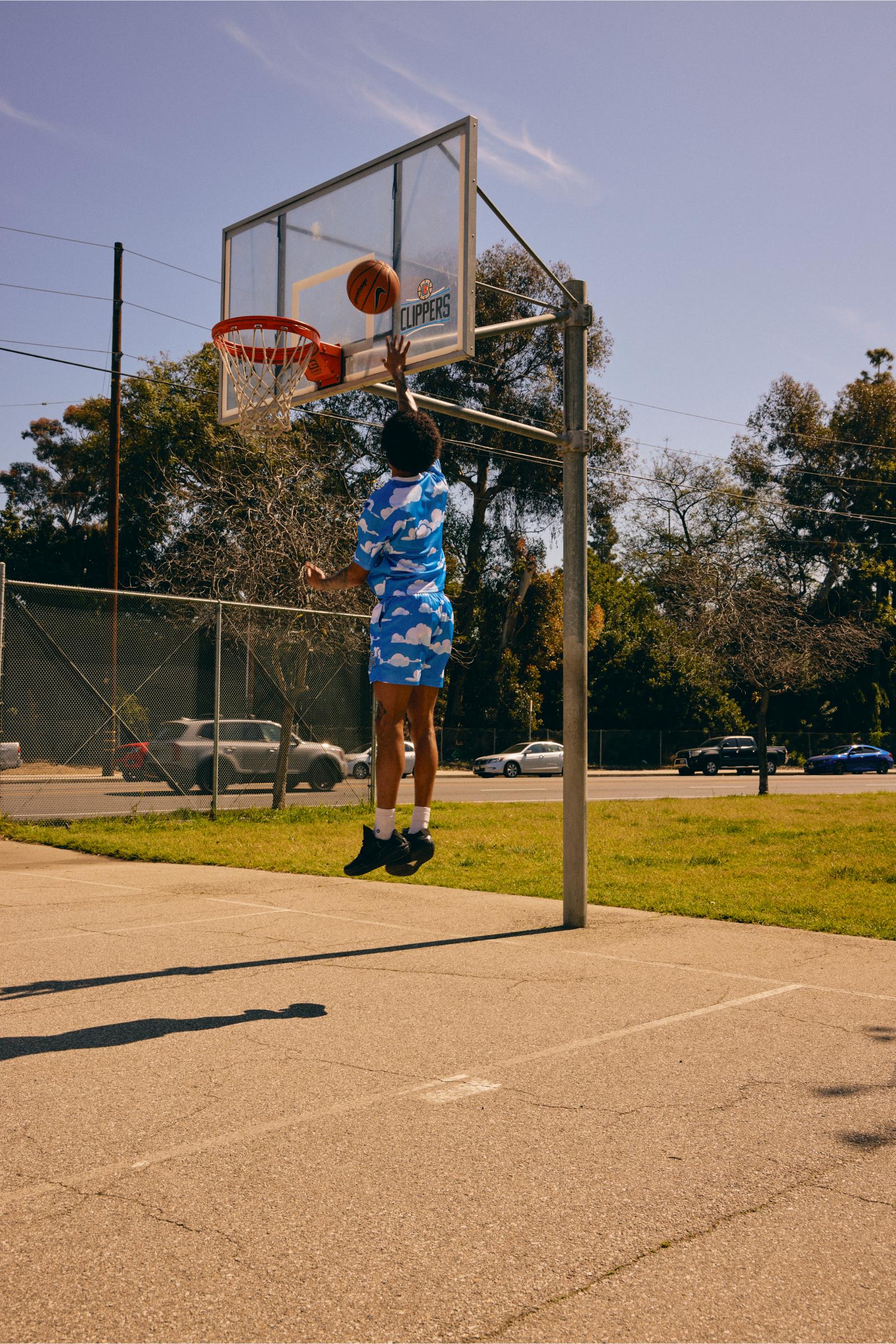 "Scrimmage" Box-Fit Mesh Tee Blue White