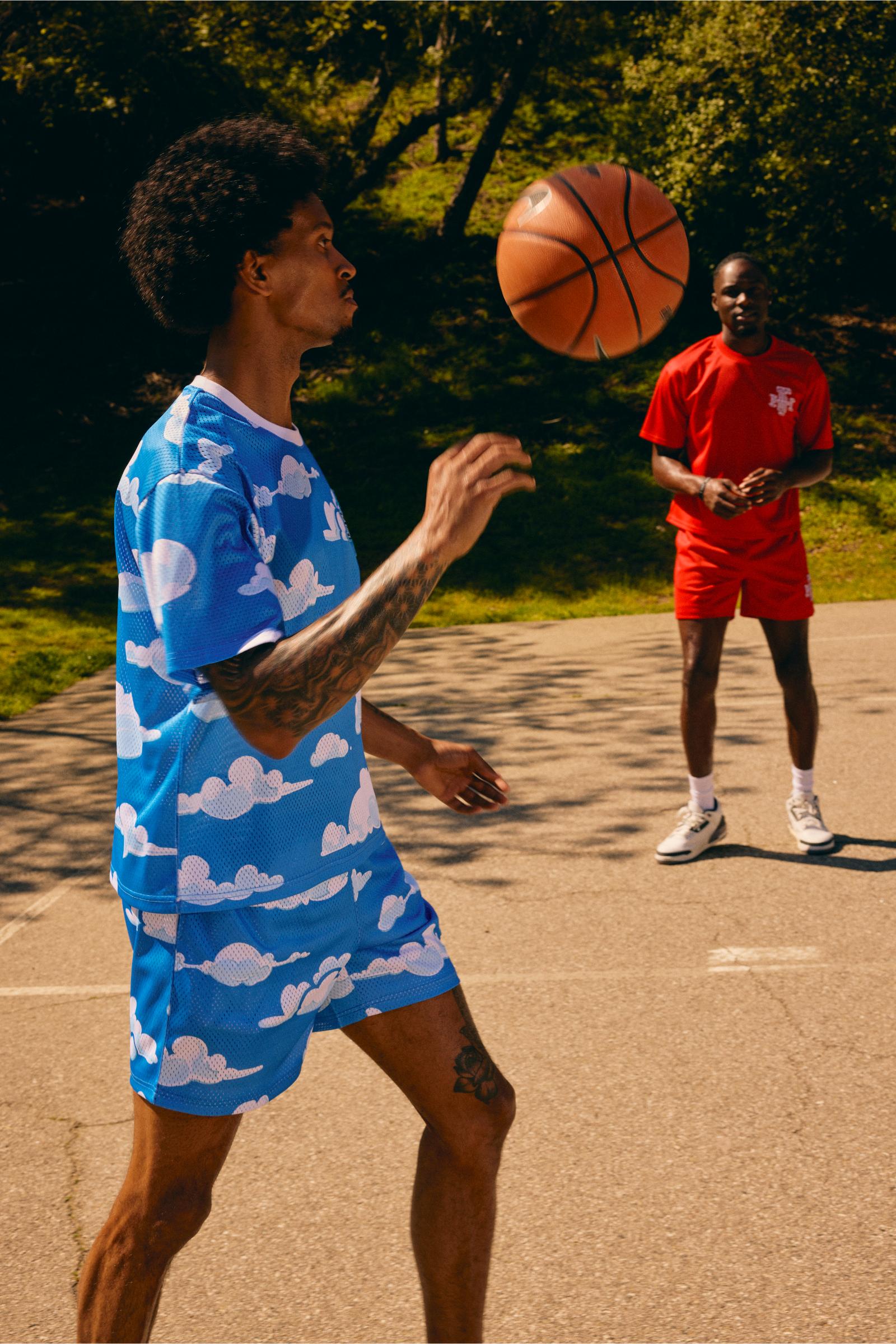 "Scrimmage" Box-Fit Mesh Tee Blue White