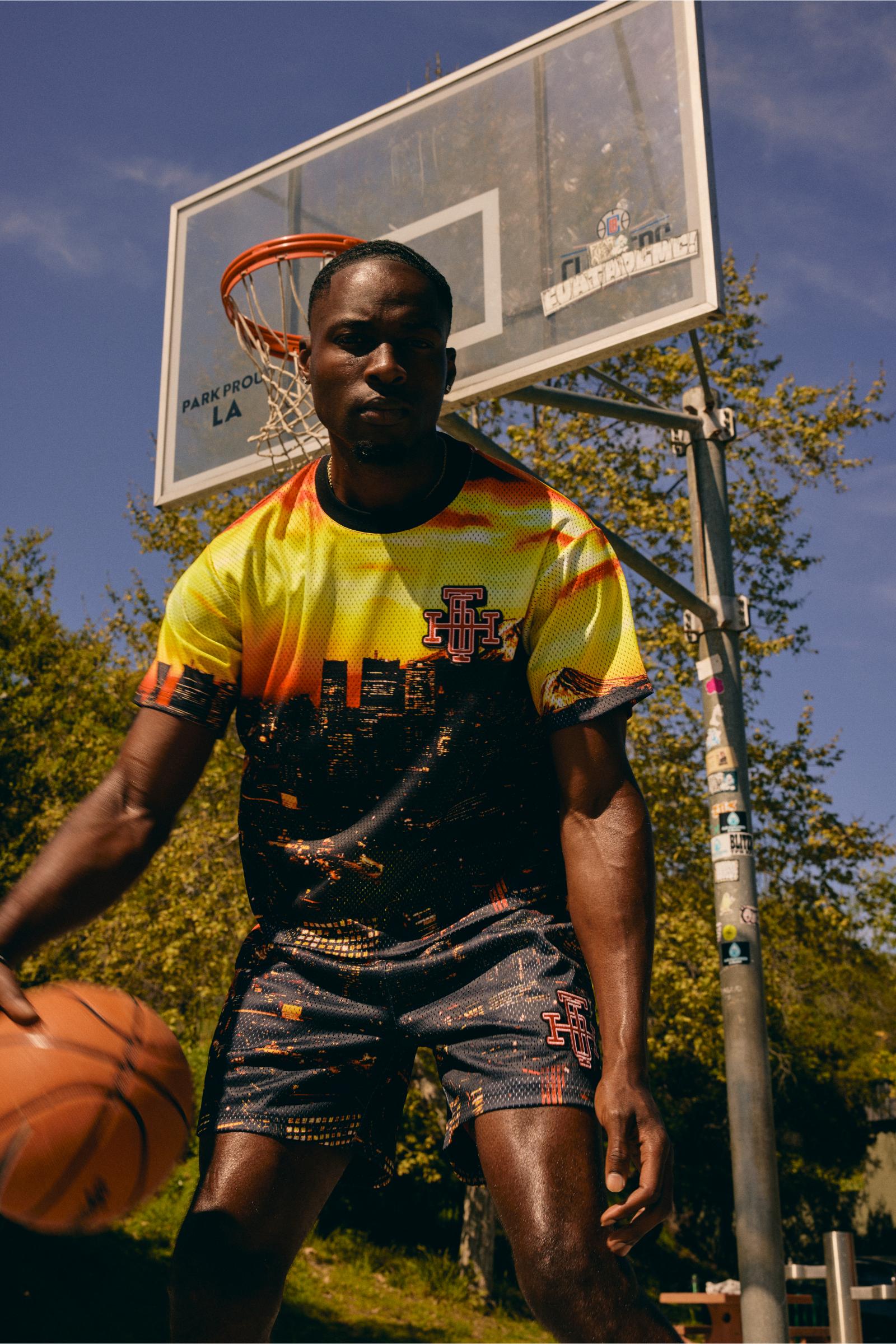 "Try-Outs" Mesh Shorts Orange Multi