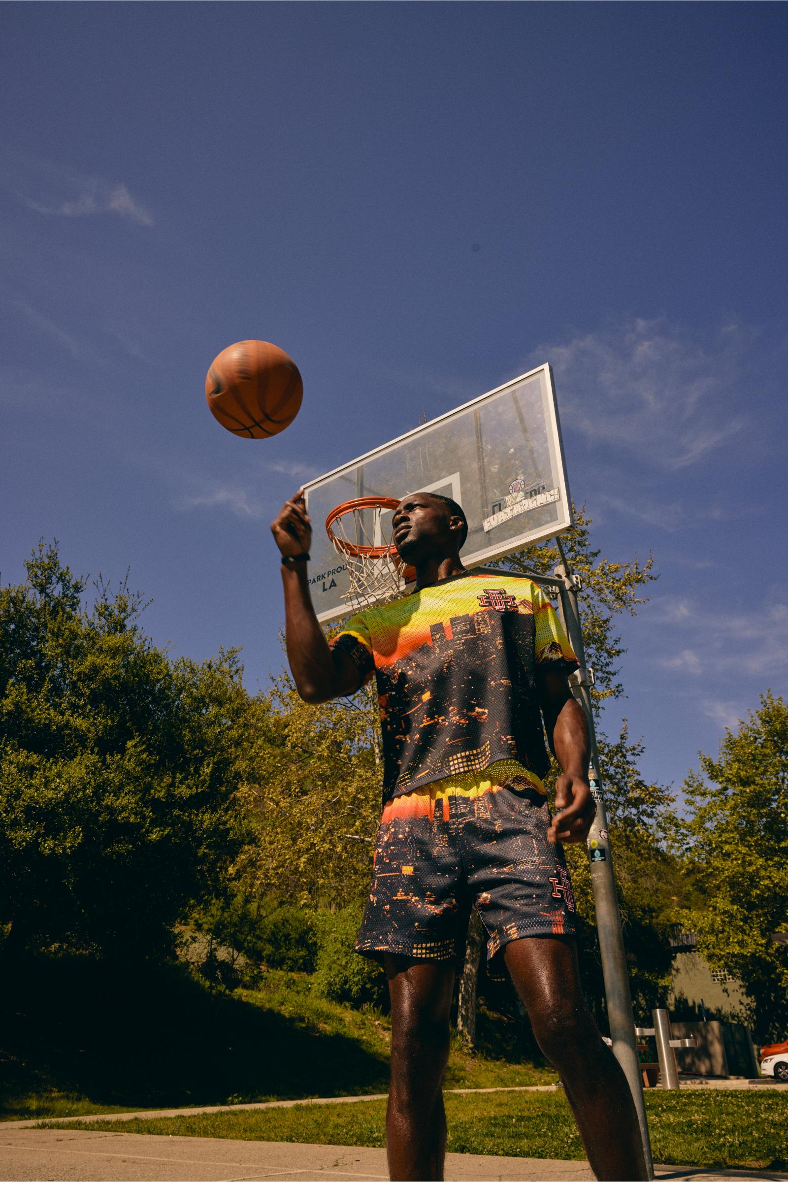 "Try-Outs" Mesh Shorts Orange Multi