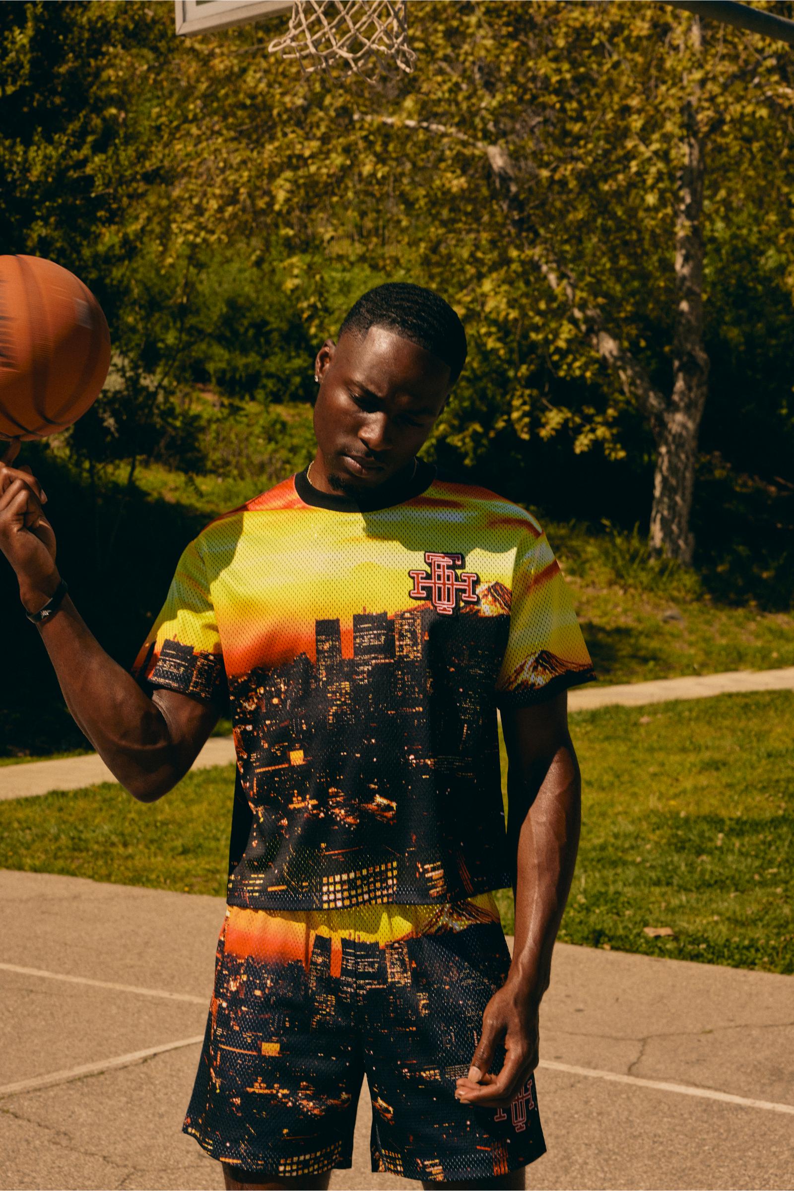 "Try-Outs" Mesh Shorts Orange Multi