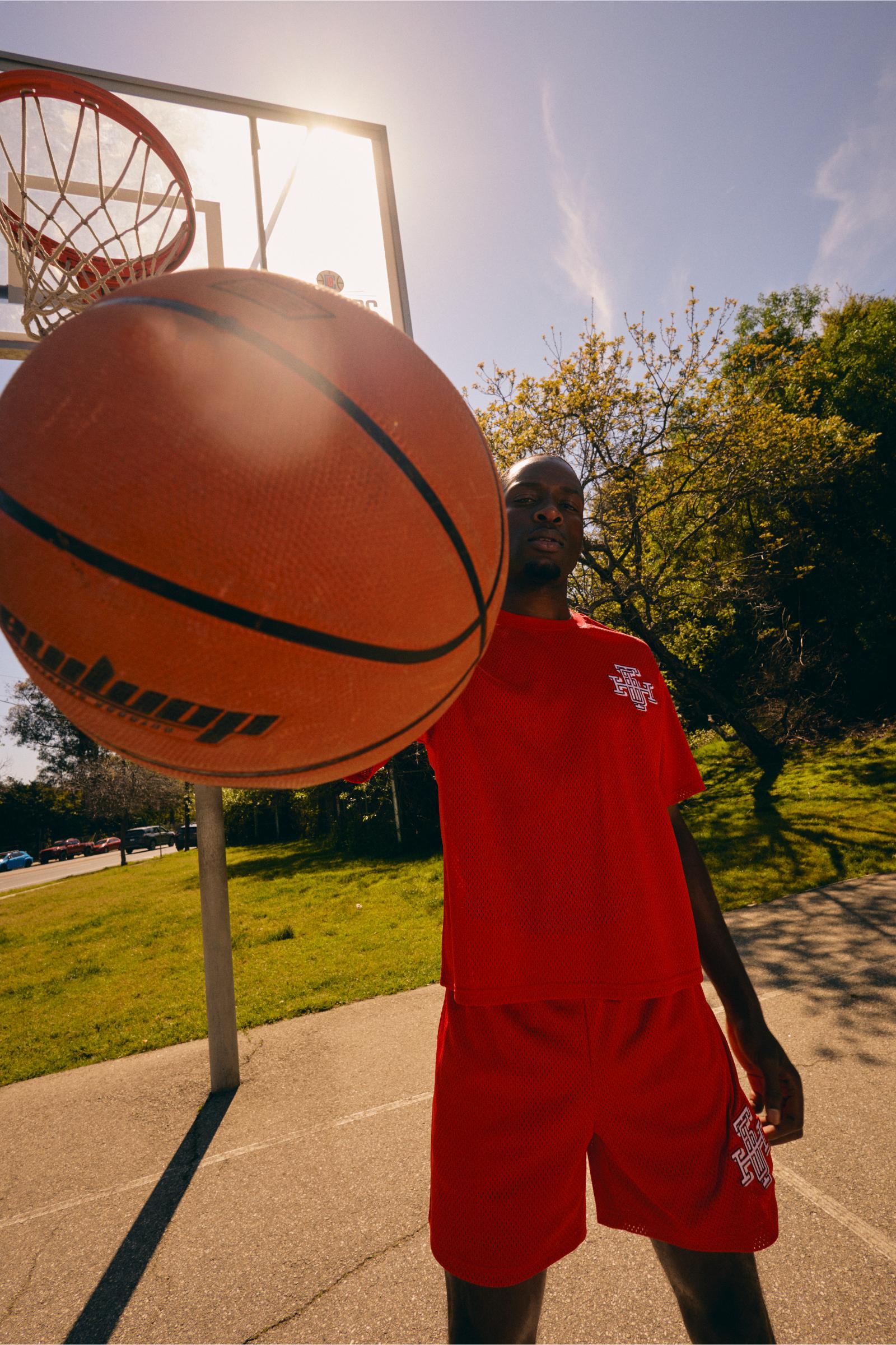 "Scrimmage" Box-Fit Mesh Tee Red