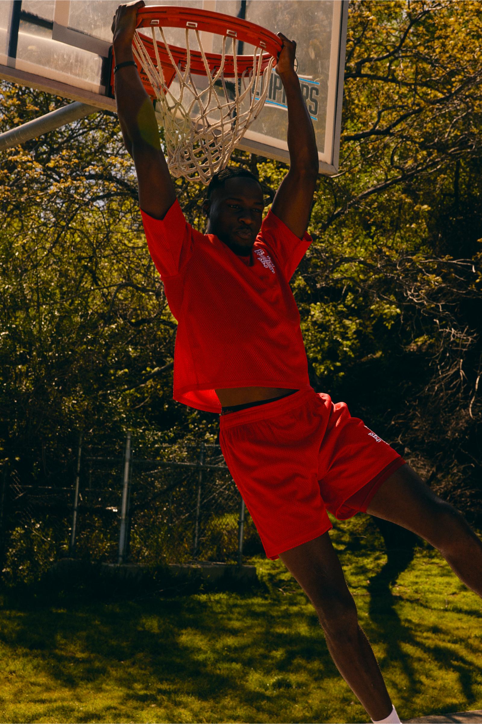 "Scrimmage" Box-Fit Mesh Tee Red