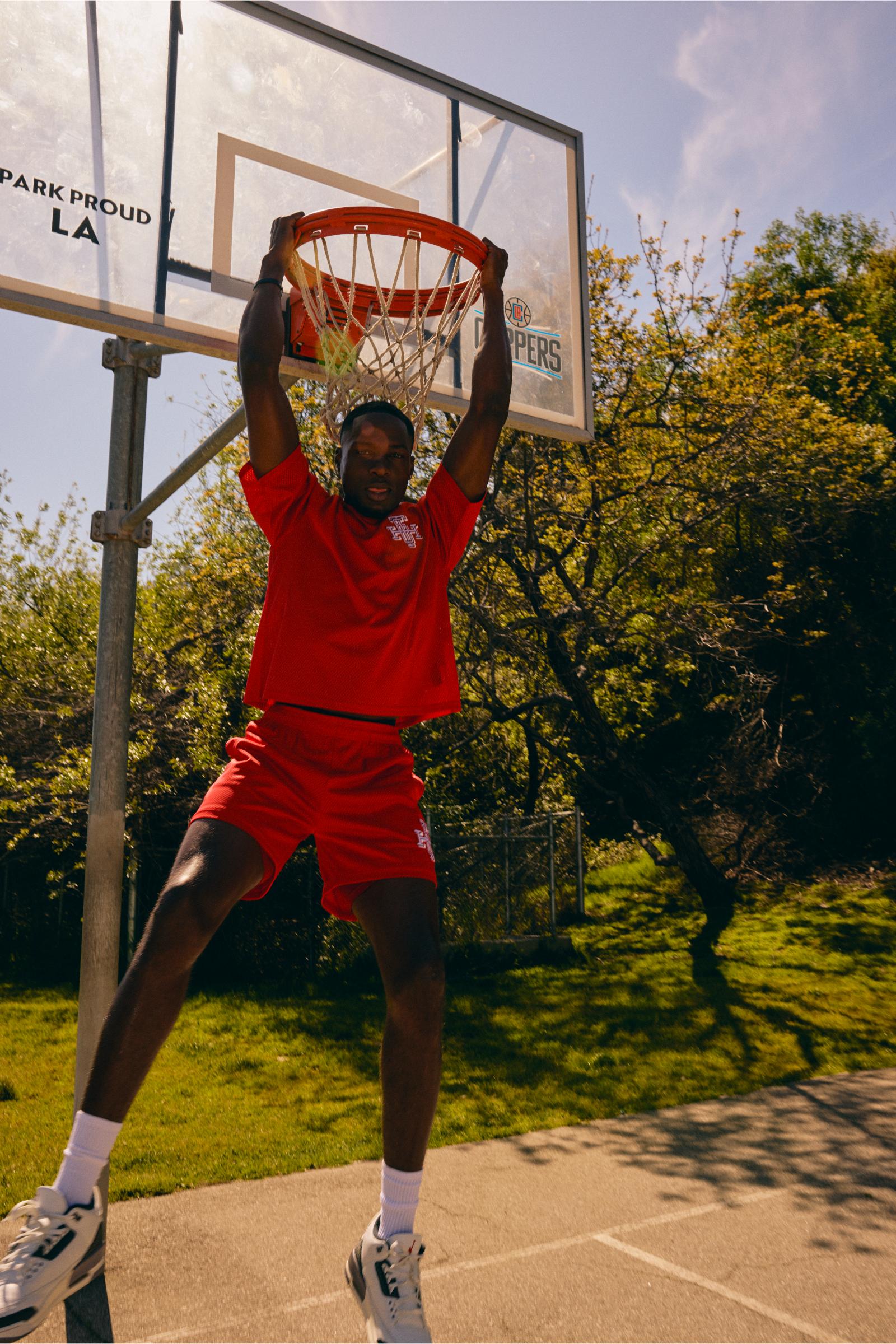 "Scrimmage" Box-Fit Mesh Tee Red