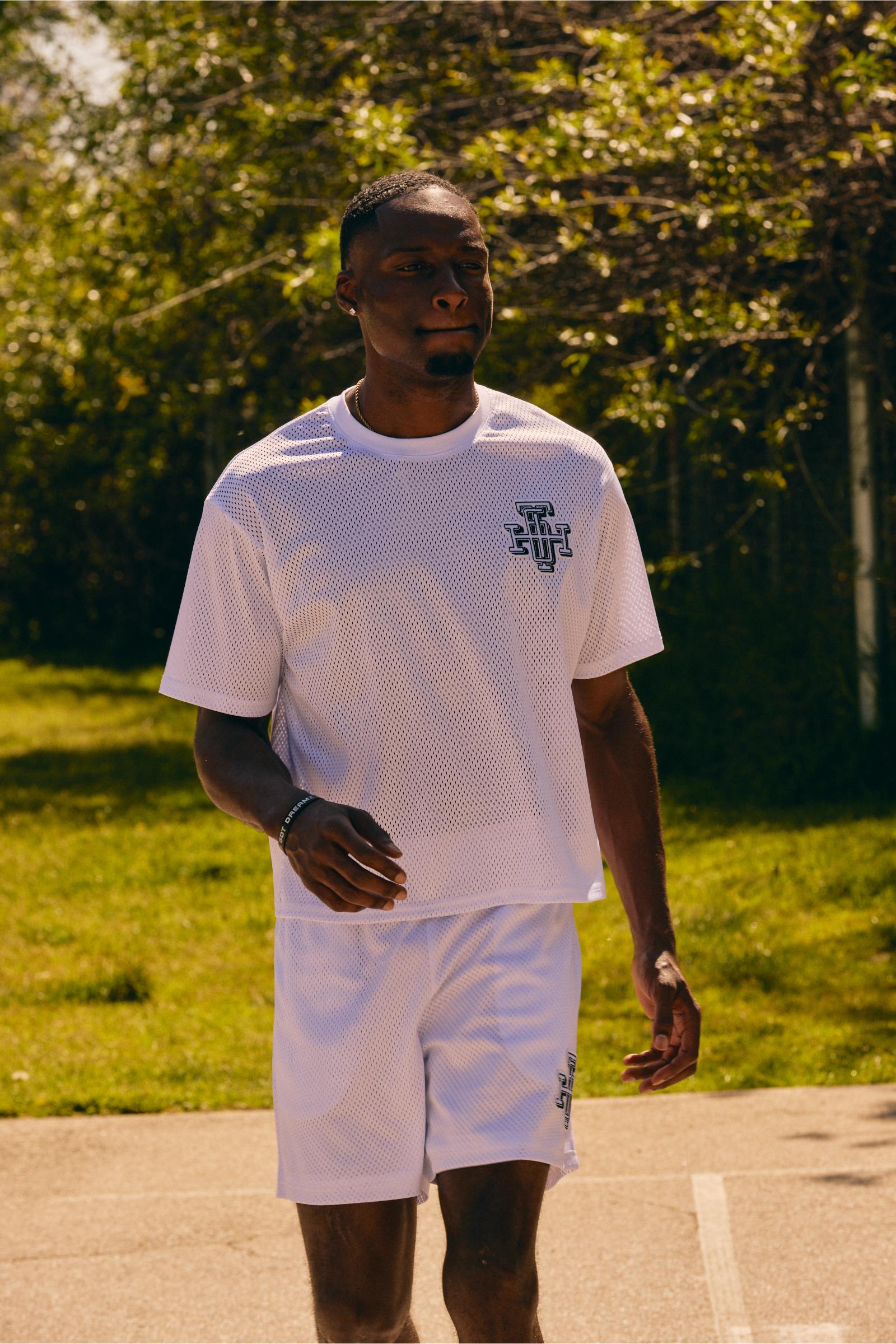 "Scrimmage" Box-Fit Tee White