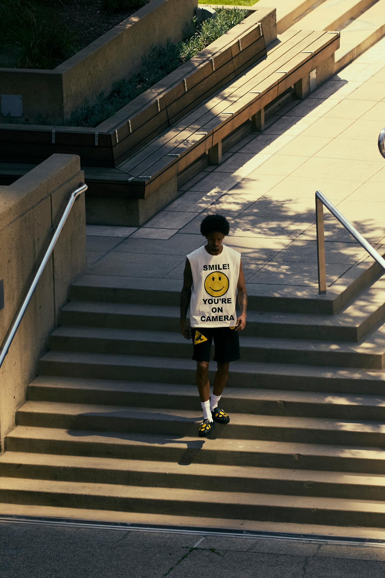 "Notice" Graphic Sleeveless Tee White