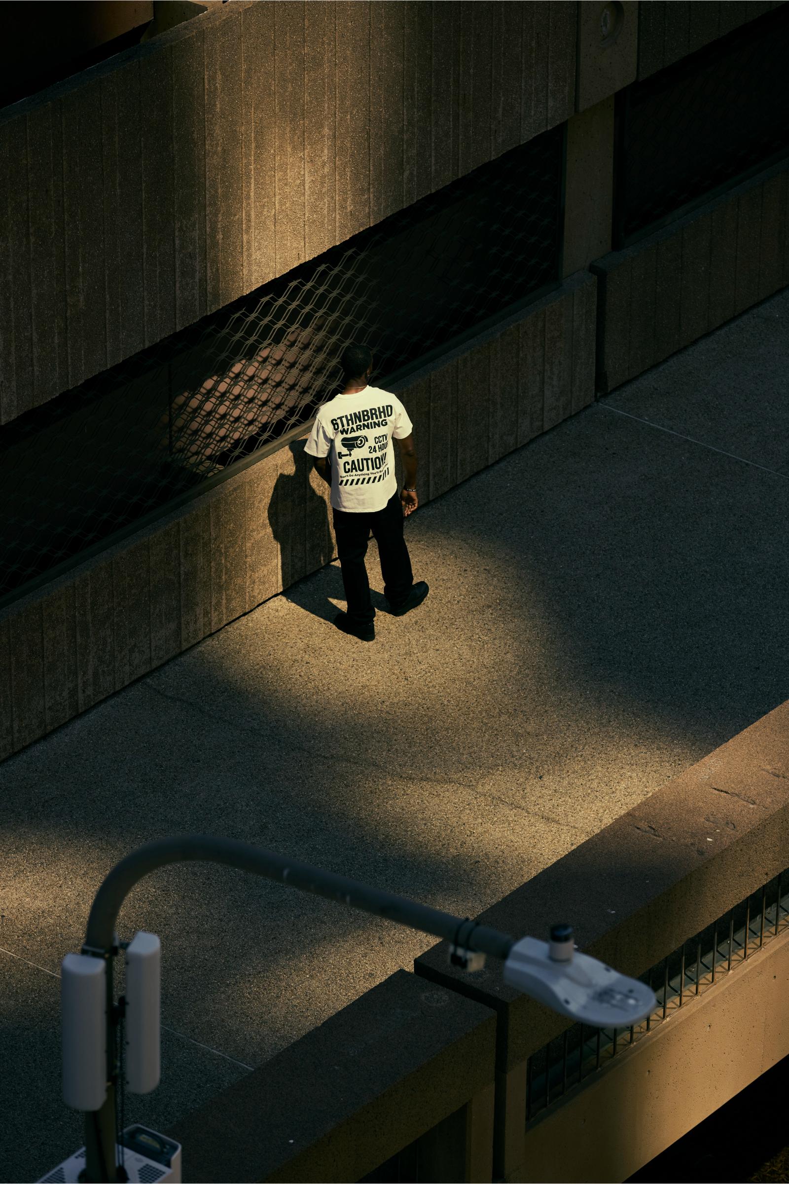 "Warning" Graphic Tee White