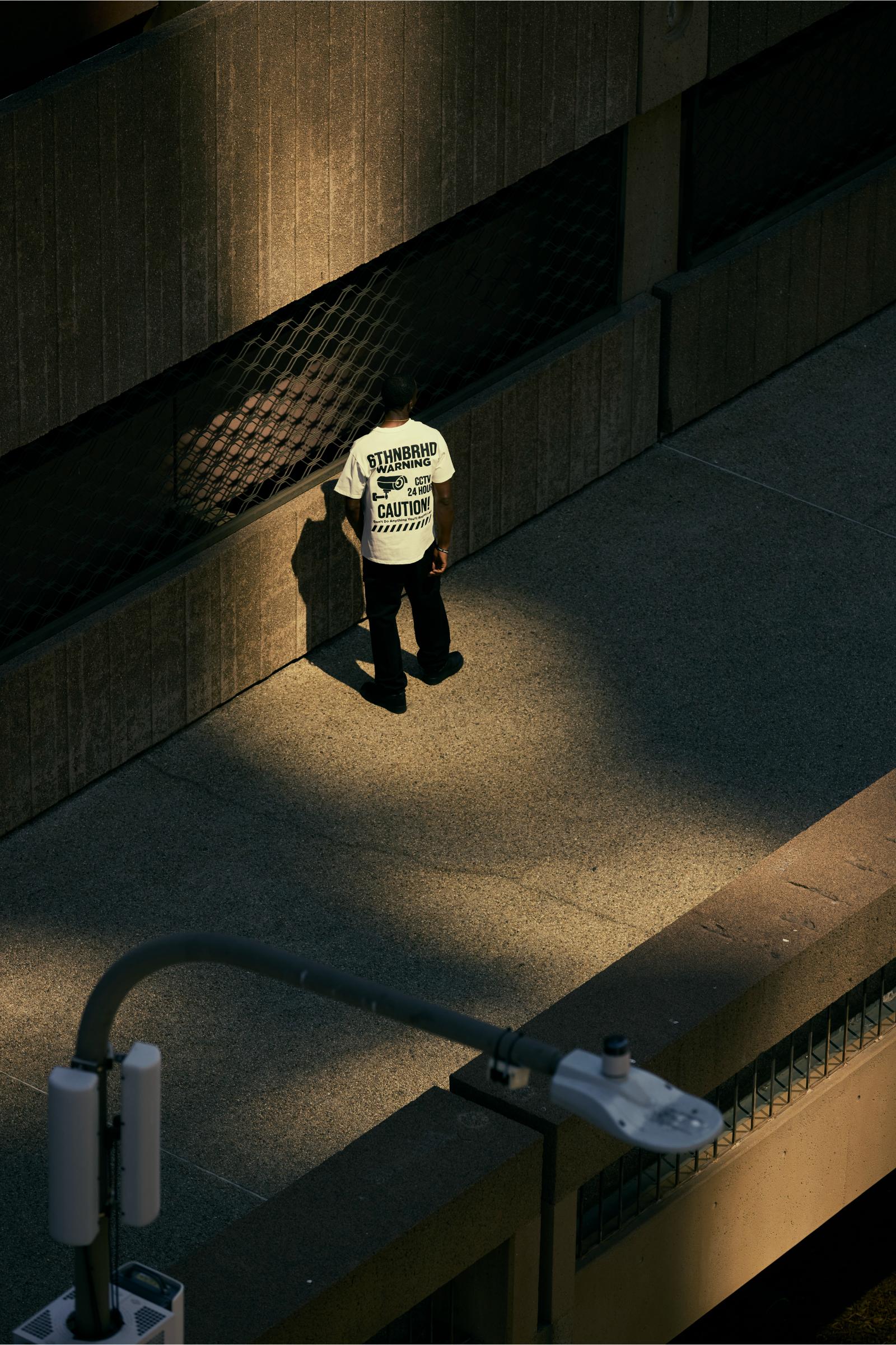 "Warning" Graphic Tee White