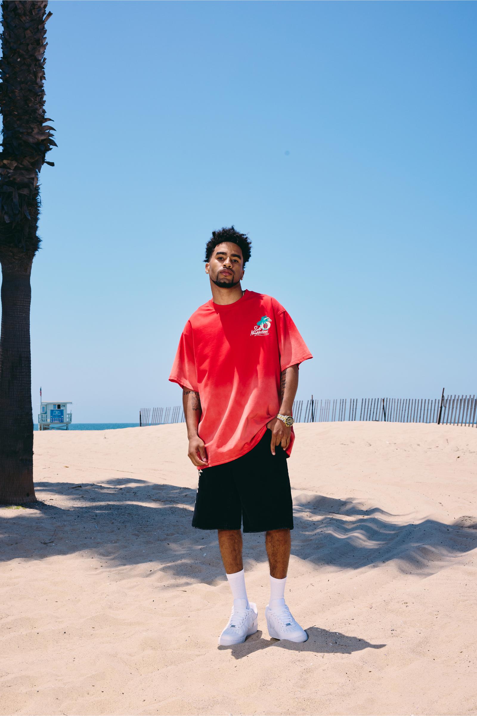 "Paradise" Oversized Tee Red