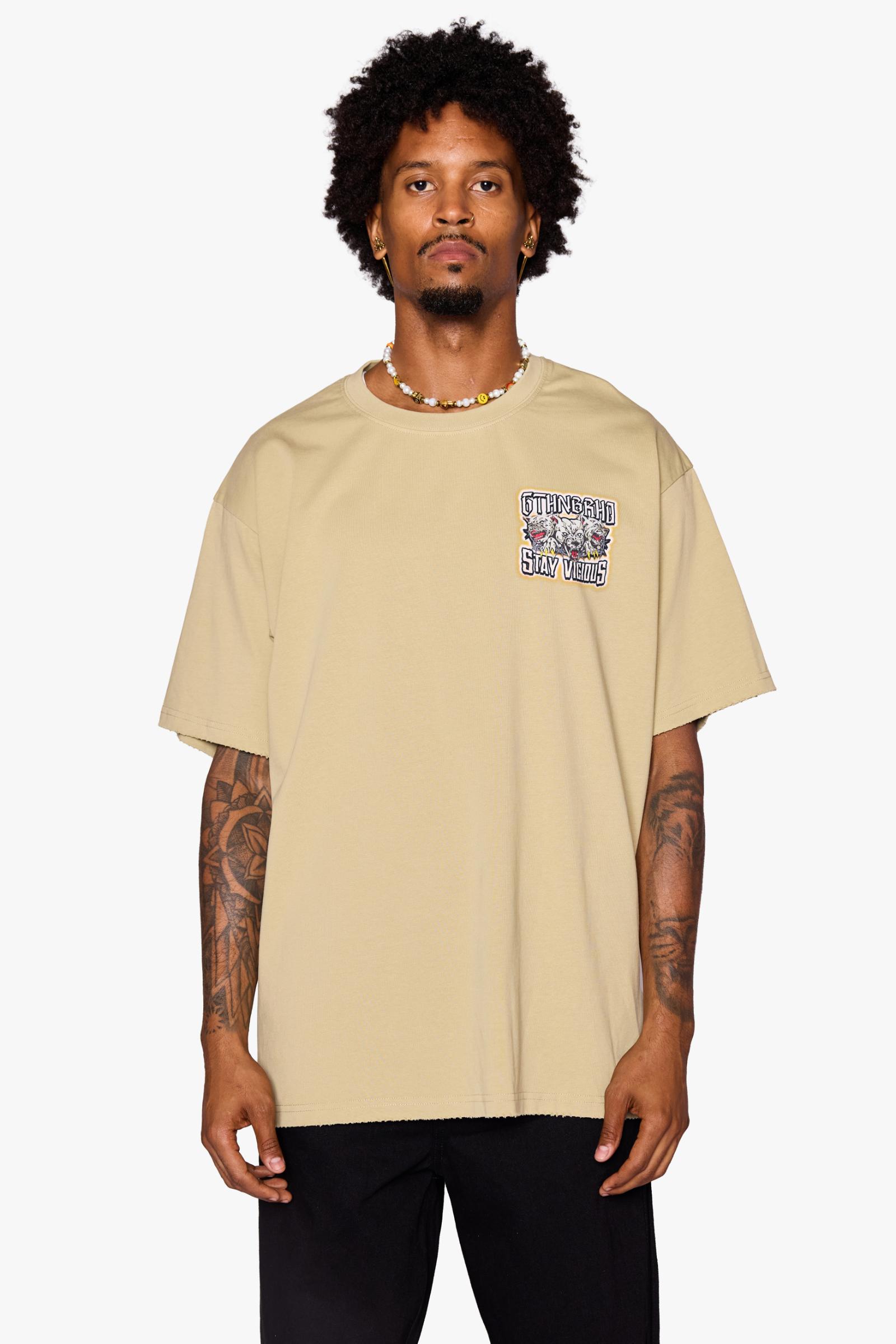 "Stay Vicious" Oversized Tee Sand