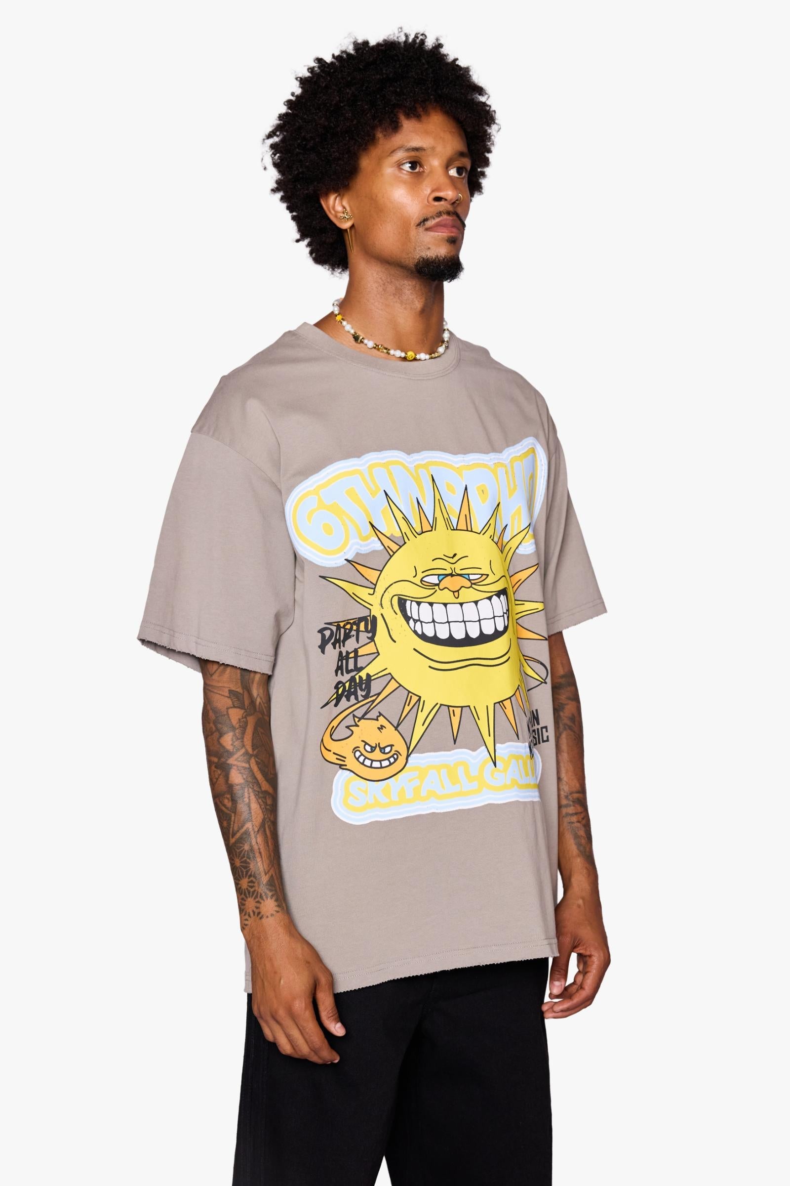 "Skyfall" Graphic Tee Grey