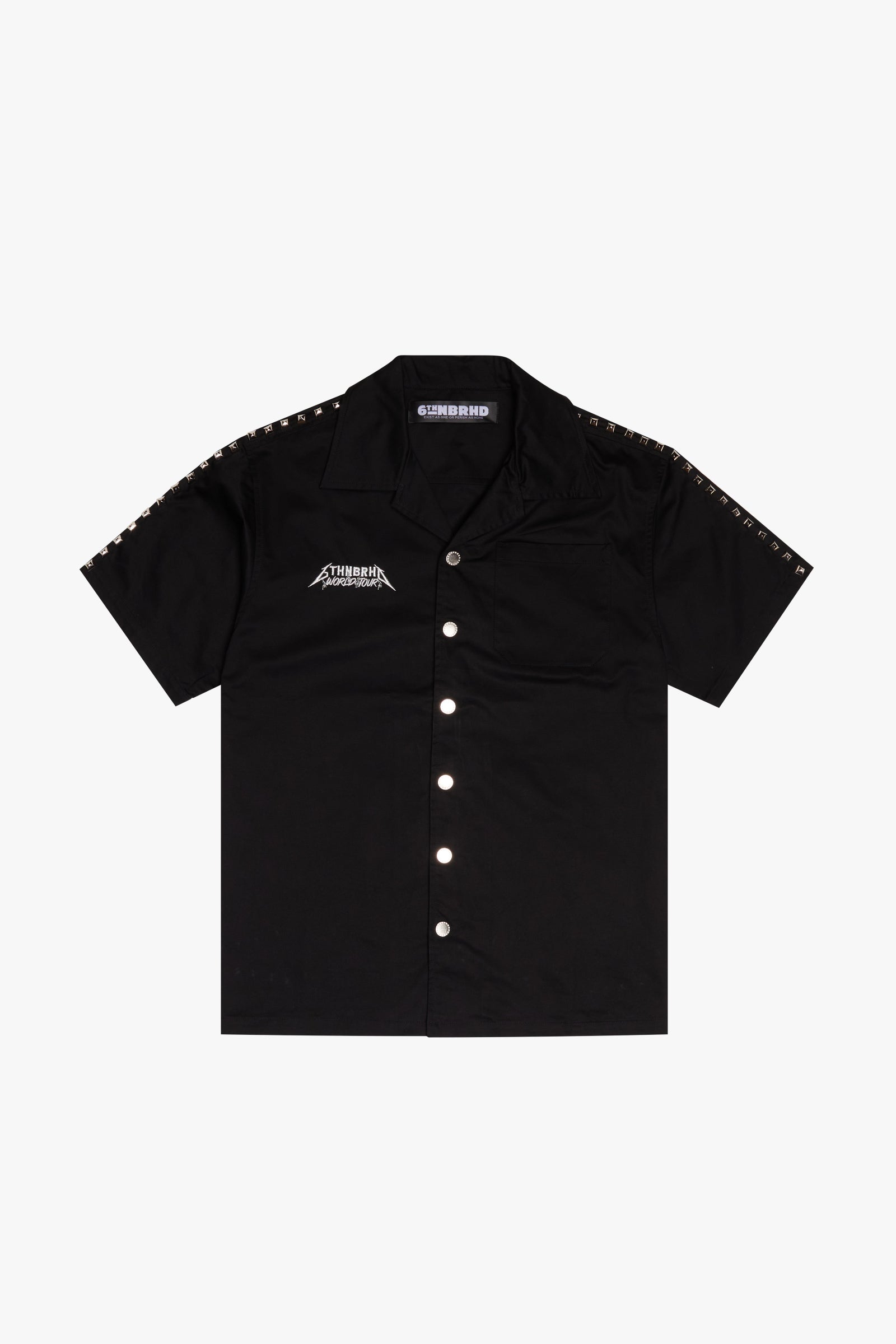"Rockstar" Button Down Shirt Black