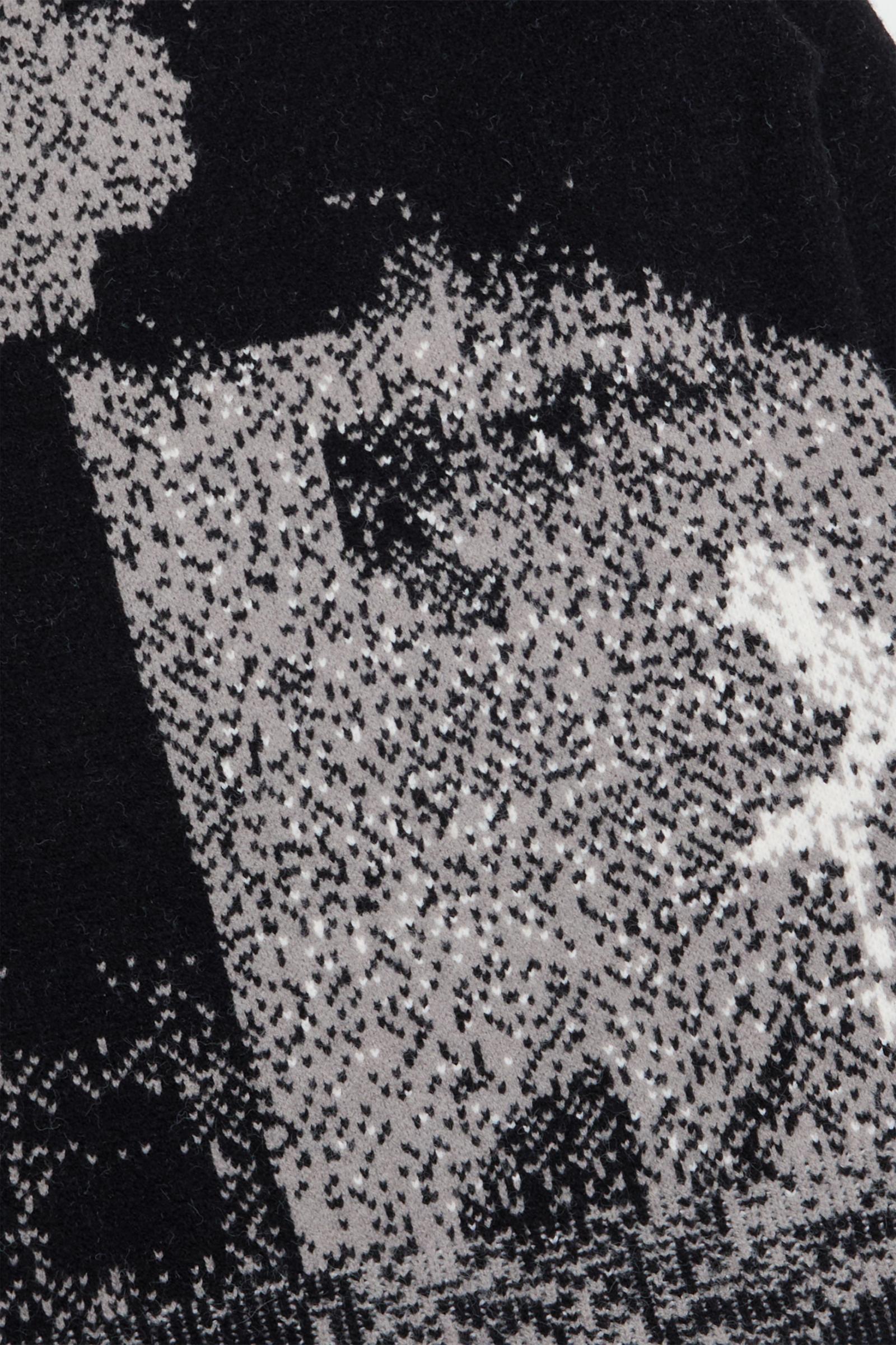 "Blinded" Abstract Jacquard Sweater Mocha