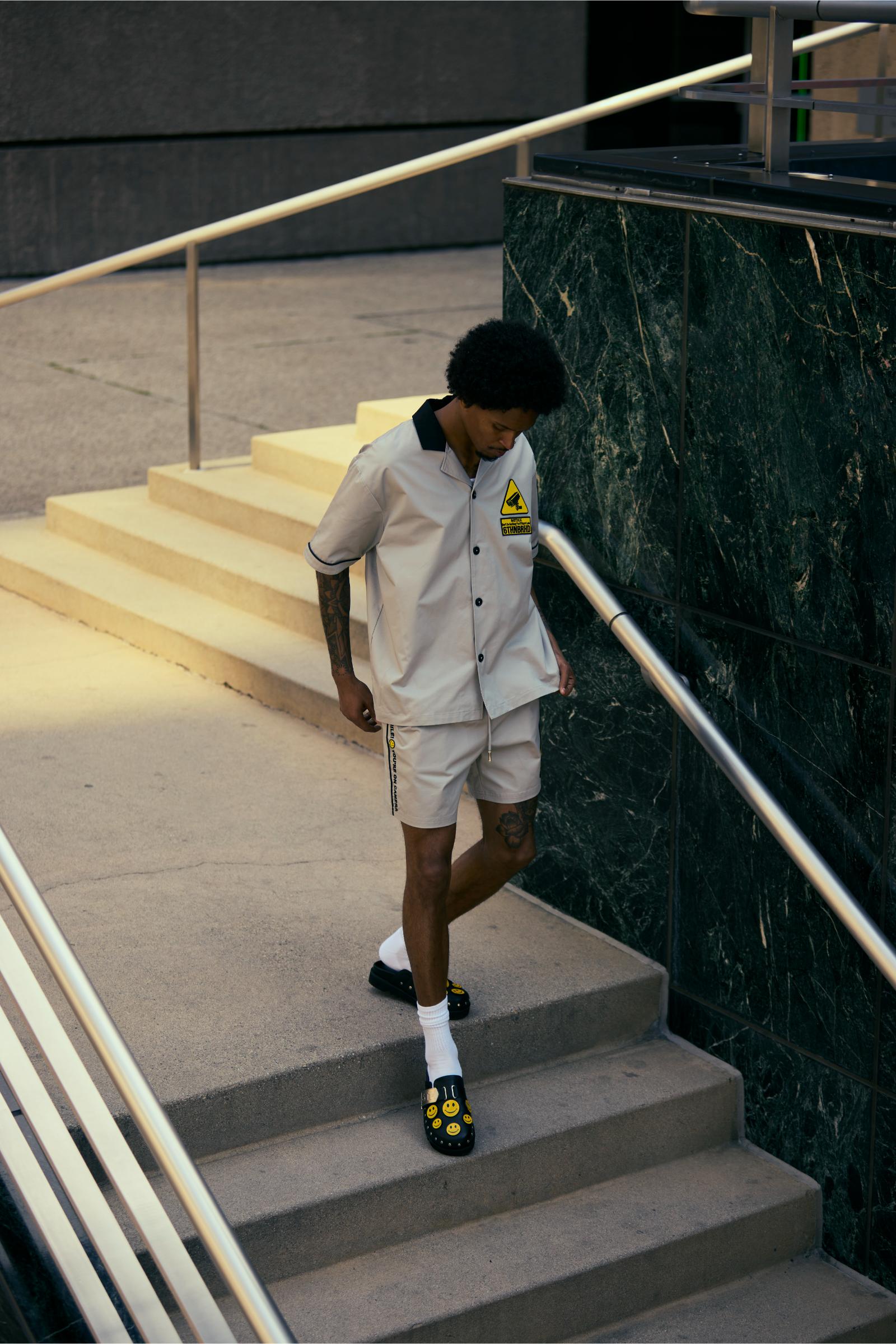 "Smile!" Bowling Shorts Grey