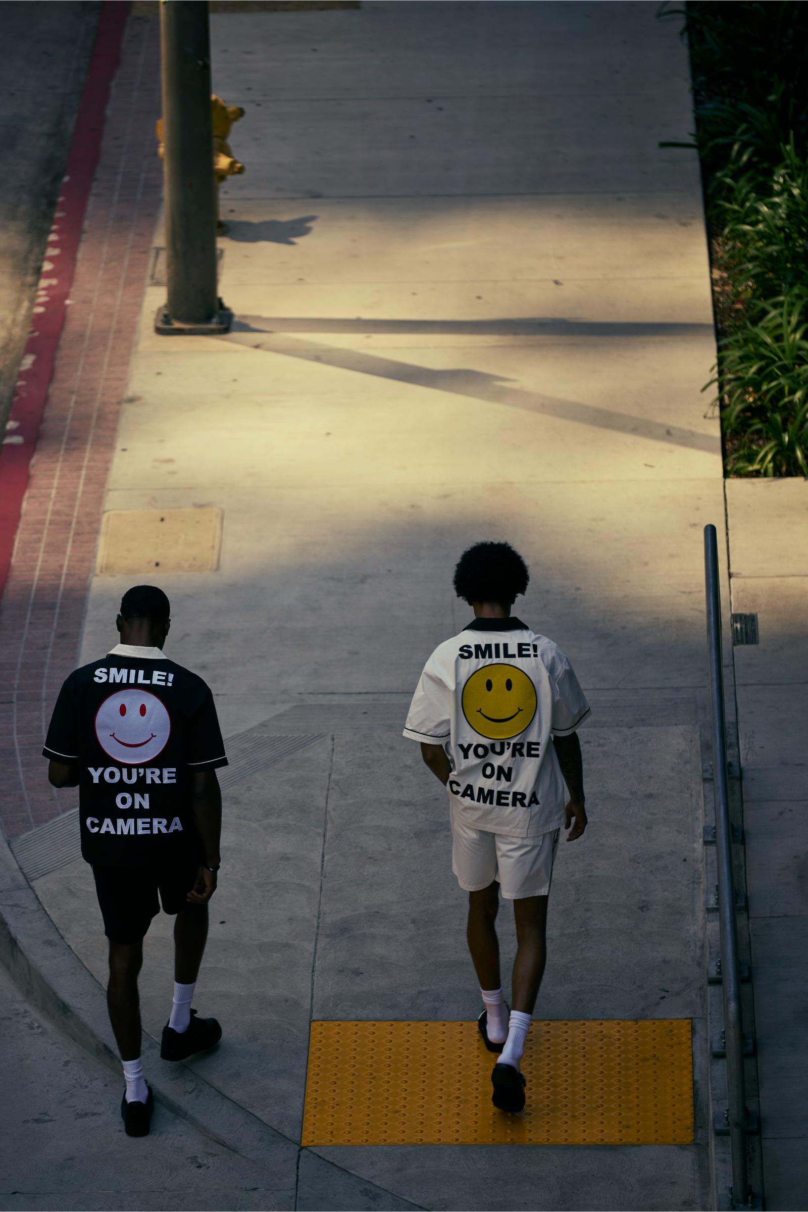 "Smile!" Relaxed Bowling Shorts White