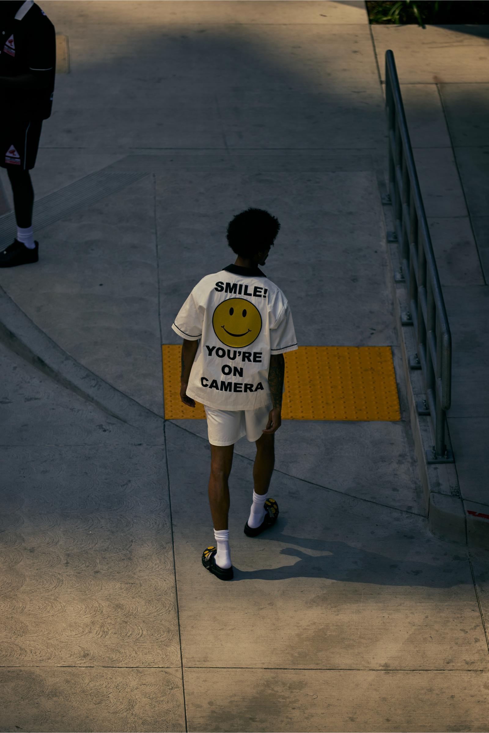 "Say Cheese" Bowling Shirt White
