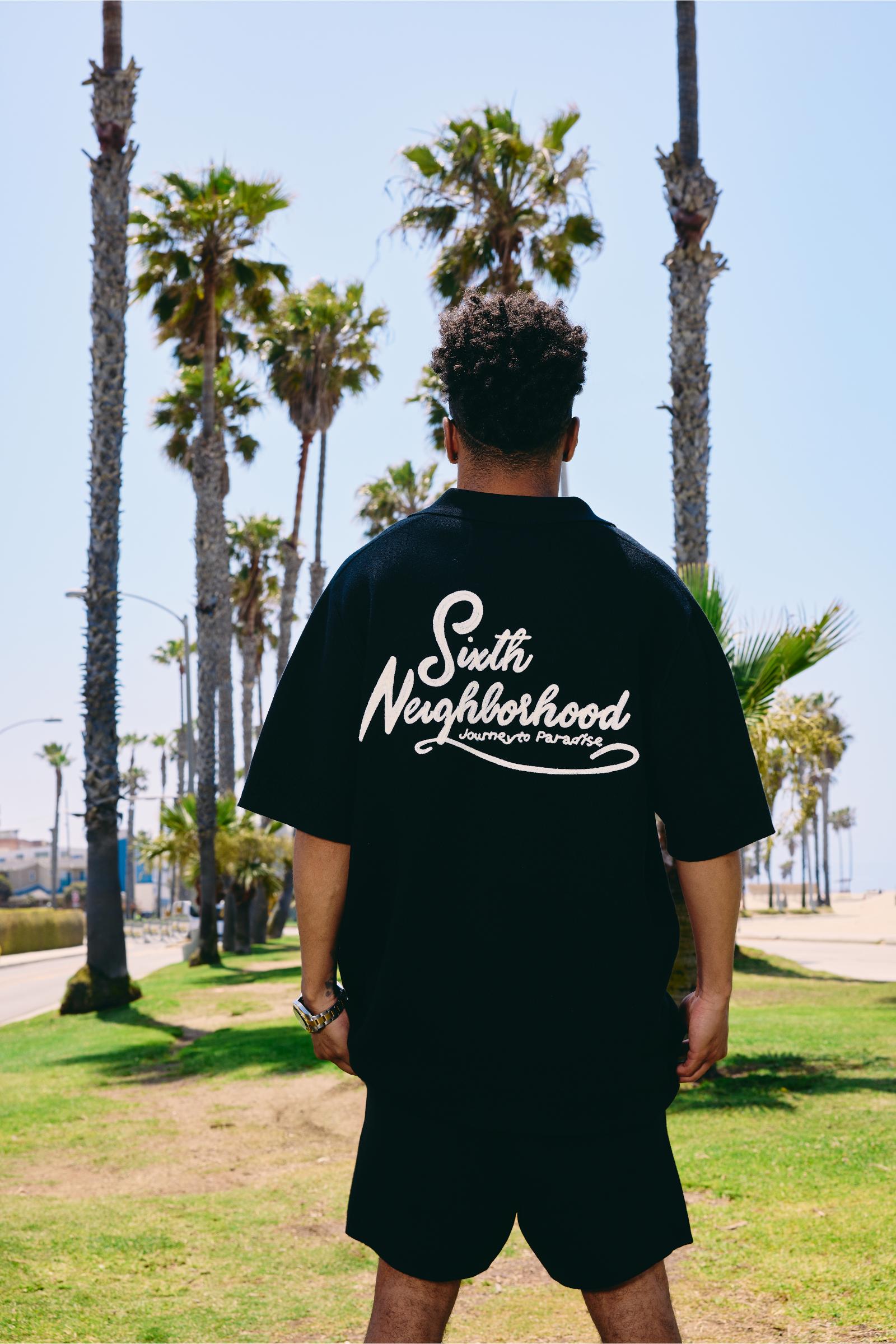 "Waves" Knit Shorts Black