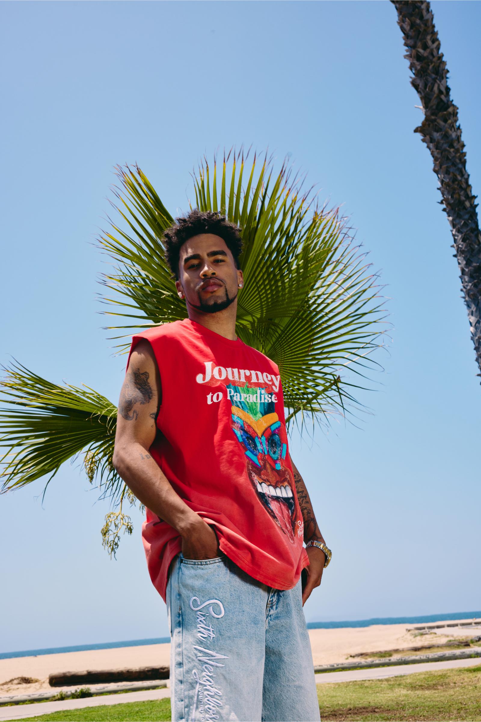 "Muscle" Graphic Tank Red