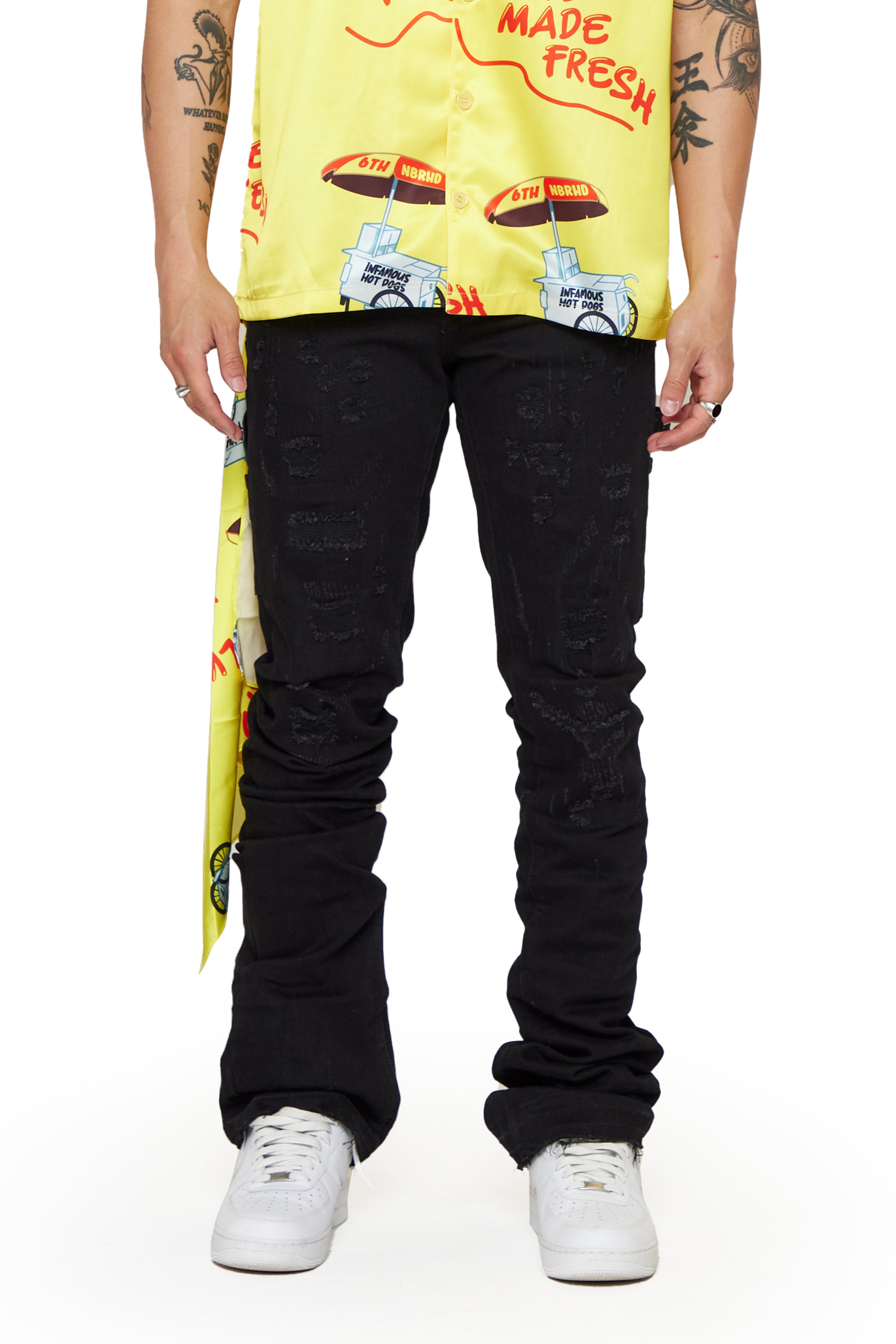 6thNBRHD JEANS "PEPPER BUSH" -BLACK
