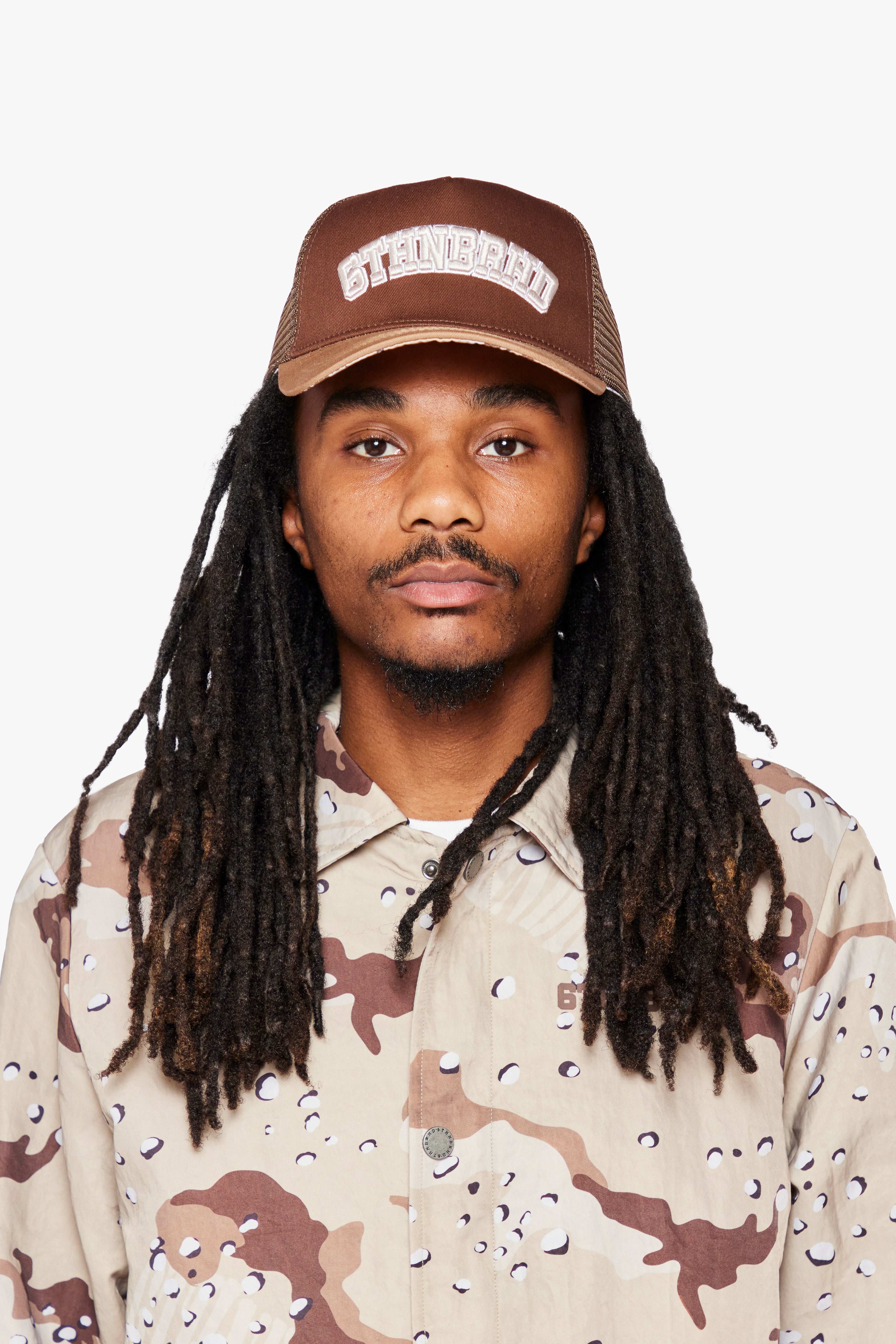 "Bombs" Snapback Hat Desert Camo