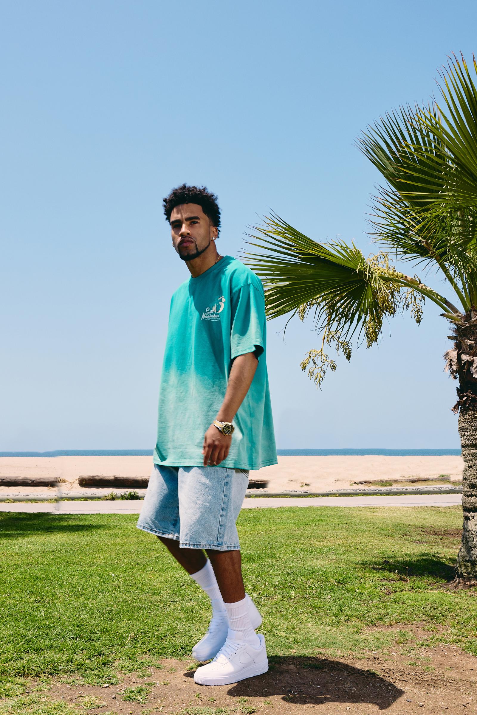 "Paradise" Graphic Tee Aqua