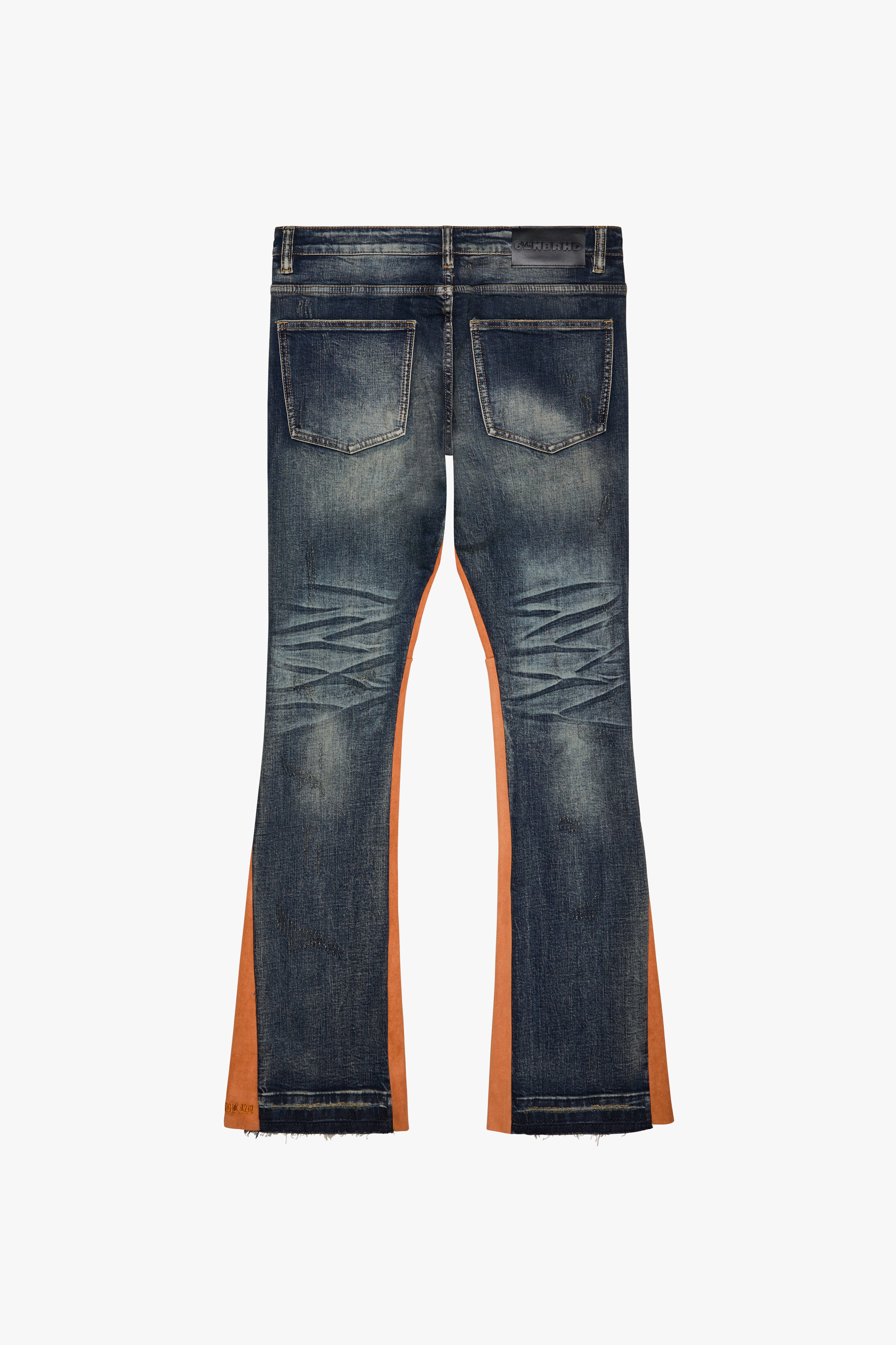 "Yeehaw" Stacked Jeans Blue Wash