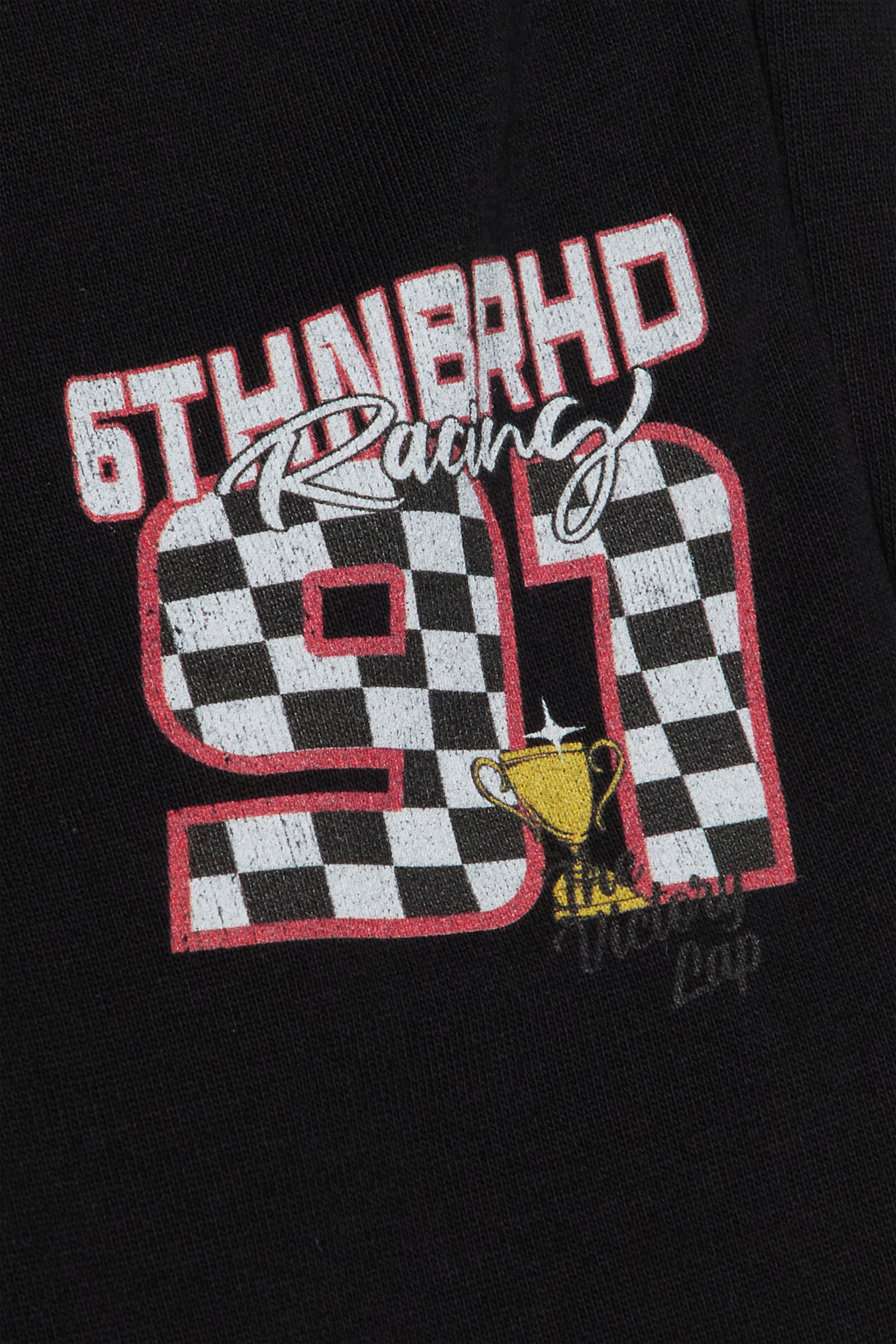 "Pit Stop" Stacked Pants Black