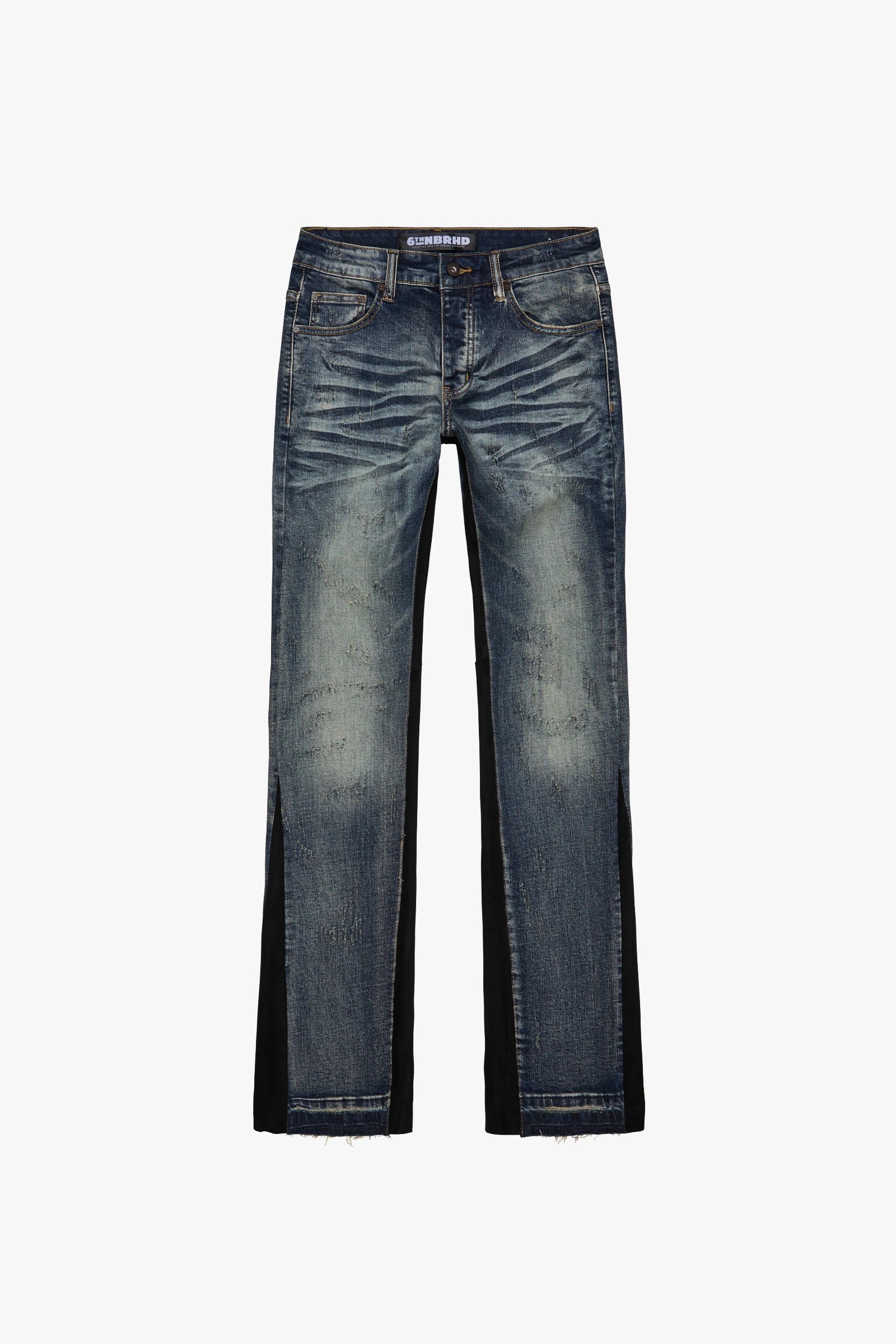 "Yeehaw" Stacked Jeans Blue Wash